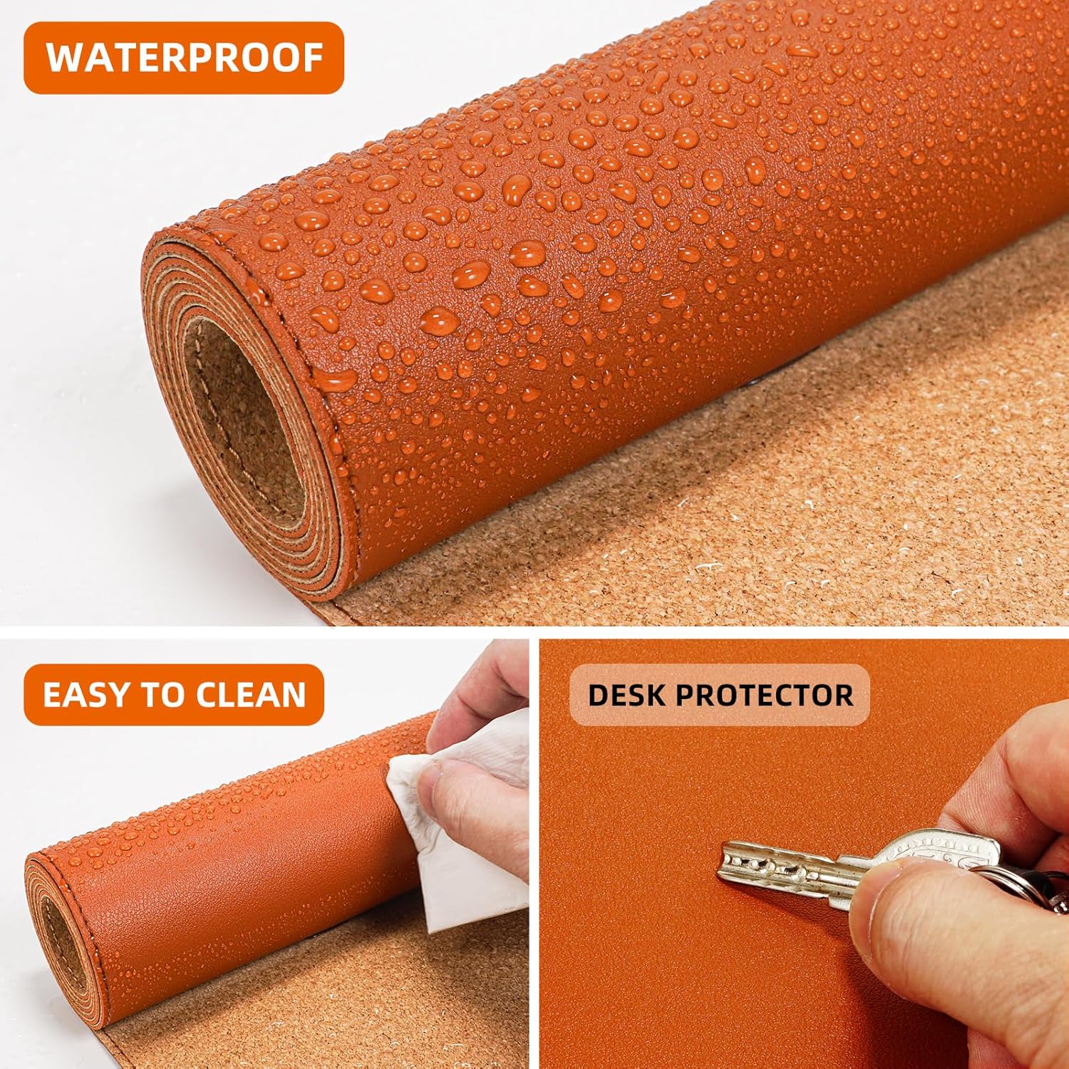 Large Desk Mat 47.2" x 17" Leather Desk Pad Protector with Natural Cork & PU Leather, Non-Slip Office Desk Mat, Large Mouse Pad, Waterproof Desk Blotter pad for Office&Home(Black) 137 81J pPlELuL. AC SL1500 - northernschoolofshiatsu.co.uk