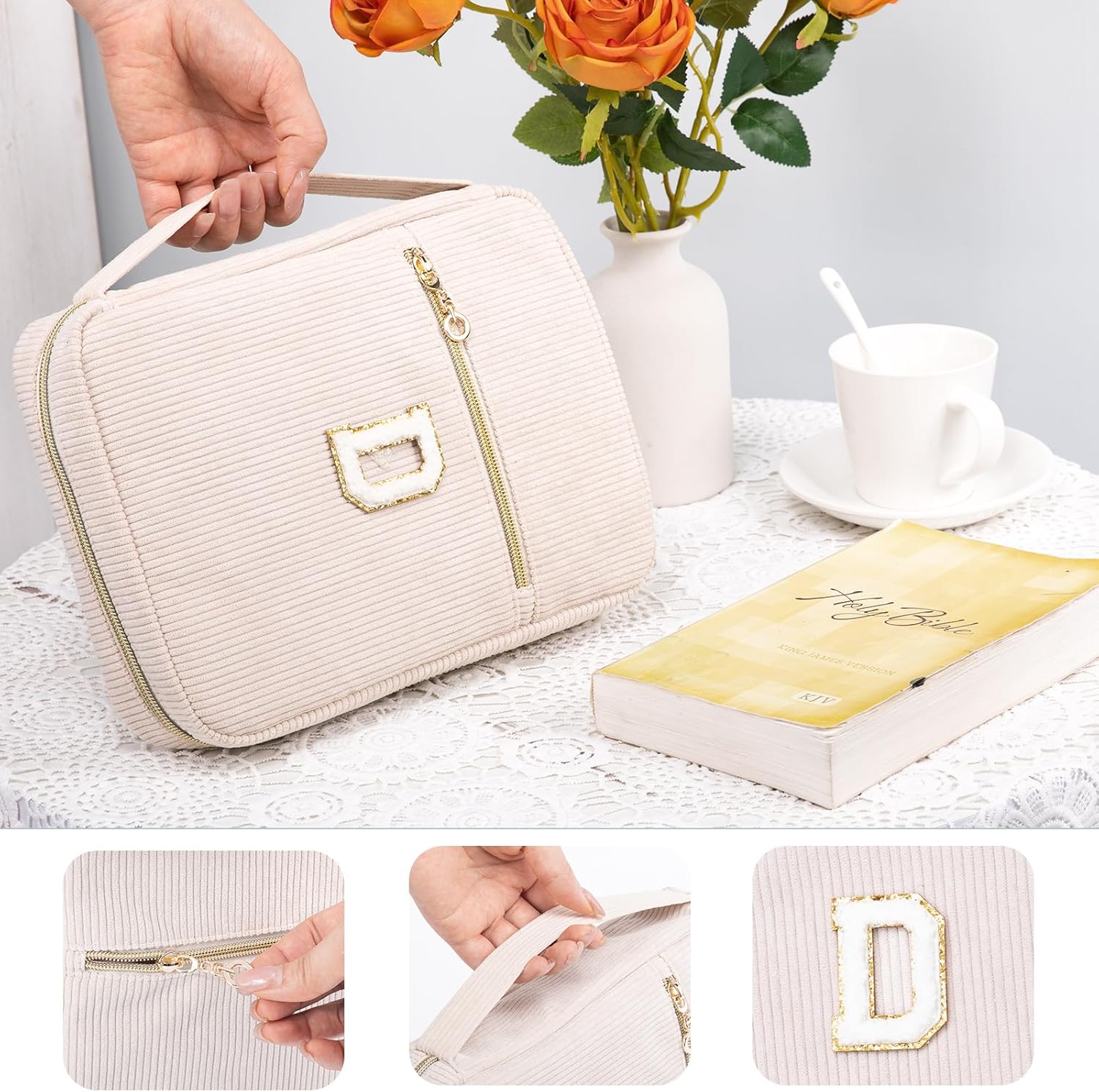 Bible Cover for Women, Initial Personalized Bible Gift - Bible Case for Men - Bible Holder - Bible Bag - Bible Carrier - Bible Carrying Case with Pockets for Bible Study Suppliers, Bible Accessories 38 81JV+U+qWfL. AC SL1500 - northernschoolofshiatsu.co.uk