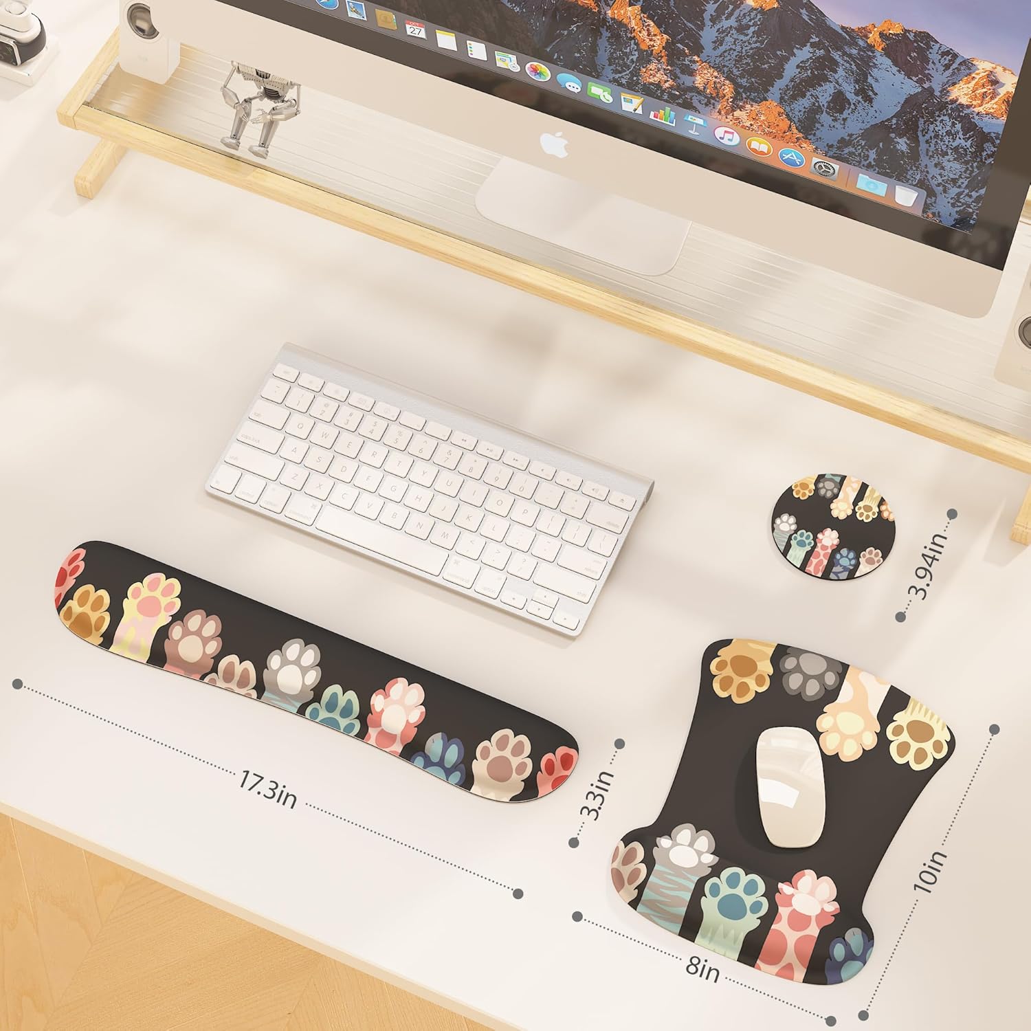 3 in 1 Mouse Pad Set with Ergonomic Gel Mouse Pad and Wrist Rest for Computer Keyboard Cat Paws 6 81JejZXKLaL. AC SL1500 - northernschoolofshiatsu.co.uk