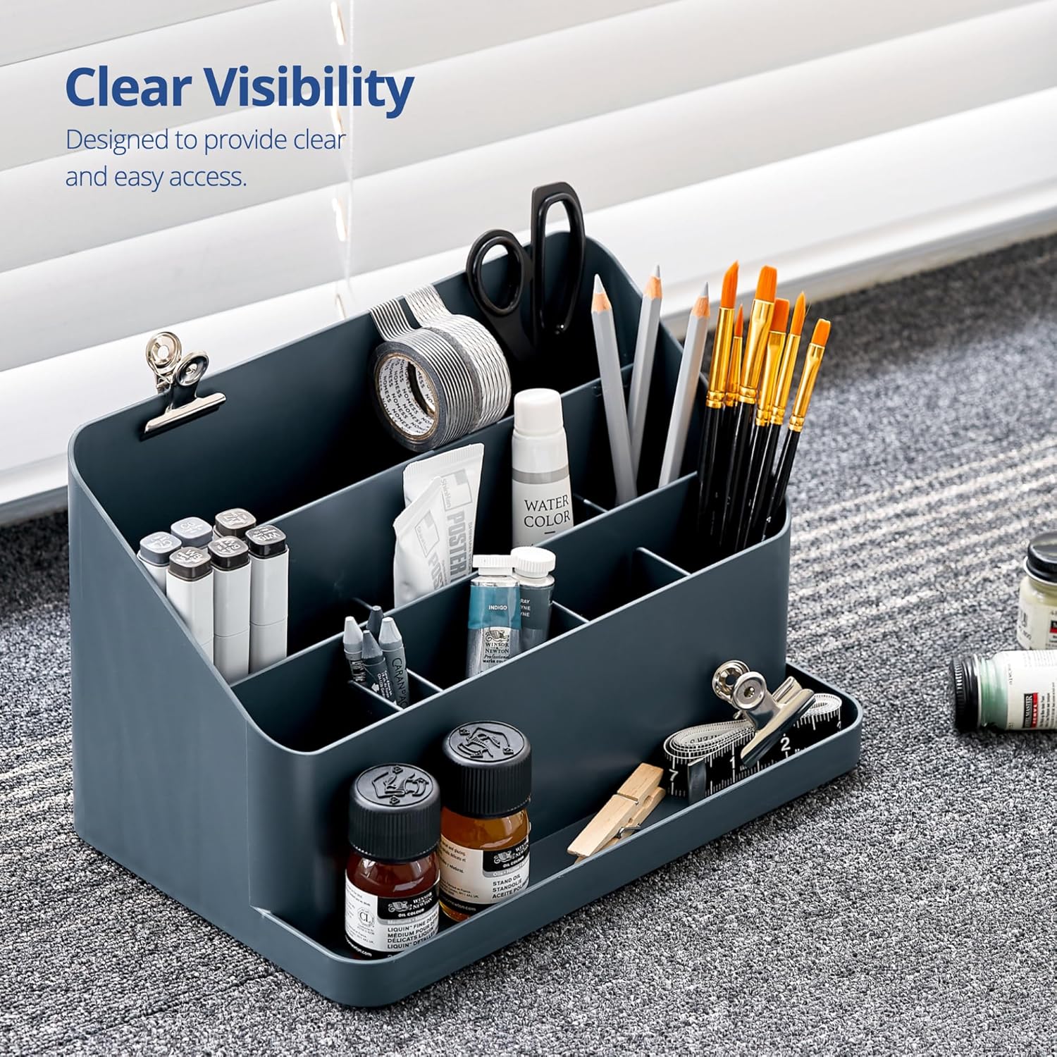 BLUE GINKGO Desk Holder – Korean-Made Office Organizer for Pencils, Pens, Notes, and Desk Supplies (Prussian Blue) 27 81JmwVVcHTL. AC SL1500 - northernschoolofshiatsu.co.uk