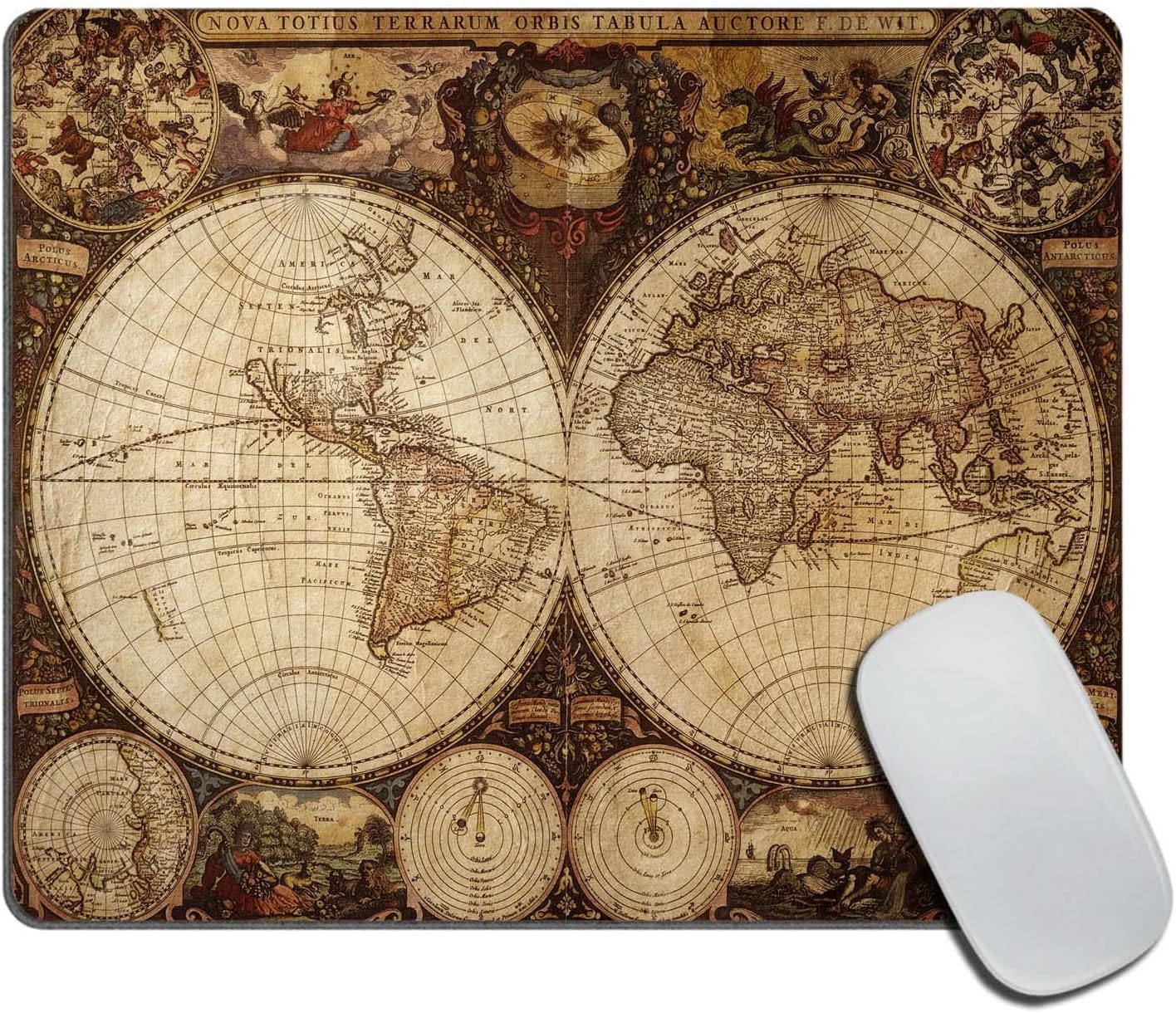 World Map Mouse Pad, Old World Map Drawn in 1720s Nostalgic Style Art Historical Atlas Vintage Design Rectangular Mouse Pad, Non-Slip Rubber MousePads for Office Home Laptop, 9.5"x7.9"x0.12" Inch 1 81JtYzTbedL. AC SL1500 - northernschoolofshiatsu.co.uk