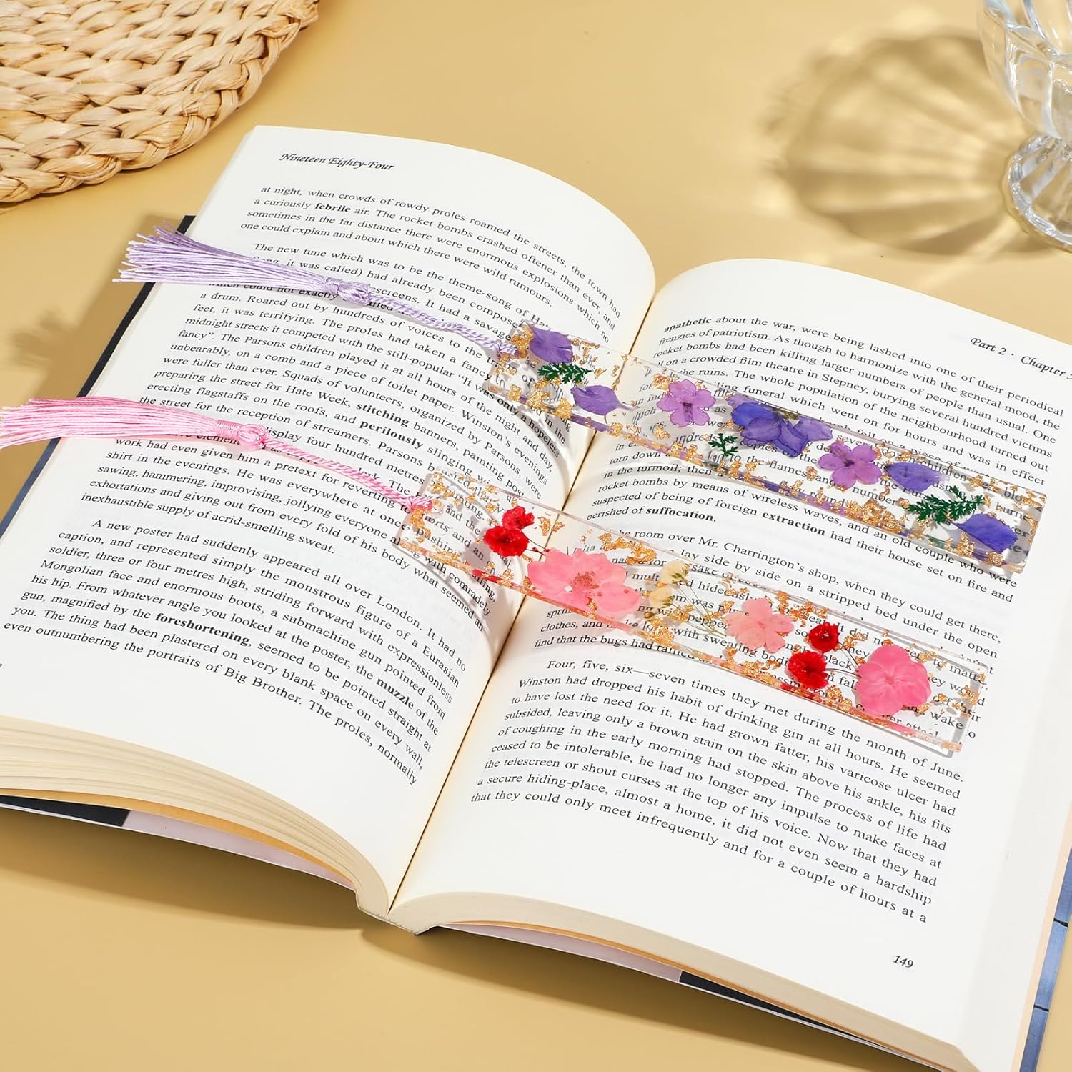 2 Pack Pressed Flower Bookmarks Clear Resin Tassels Book Marks Dried Floral Book Markers Durable Handmade Cute Book Marking Accessories Gift for Students Bookworms Increase Reading Interest 5 81K0ZH - northernschoolofshiatsu.co.uk