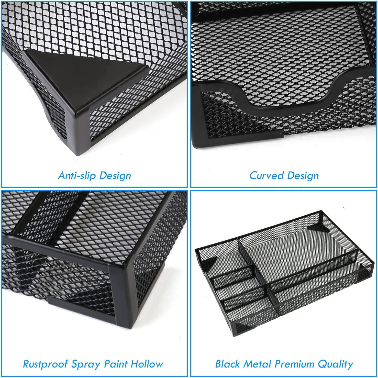 Desk Drawer Organizer,Metal Mesh Drawer, 5 Grid Large Space,Multi-use Desk Organizer Storage Box Set for Office,Home,School Supplies,12.2 x 8.3 x1.8 Inches 6 81LTooqz2XL. AC SL1500 - northernschoolofshiatsu.co.uk