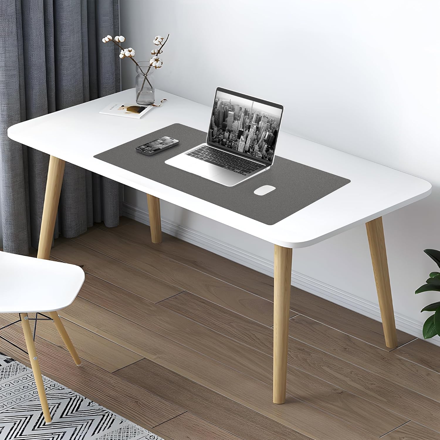 Large Desk Mat 47.2" x 17" Leather Desk Pad Protector with Natural Cork & PU Leather, Non-Slip Office Desk Mat, Large Mouse Pad, Waterproof Desk Blotter pad for Office&Home(Black) 234 81LbbOWVWRL. AC SL1500 - northernschoolofshiatsu.co.uk