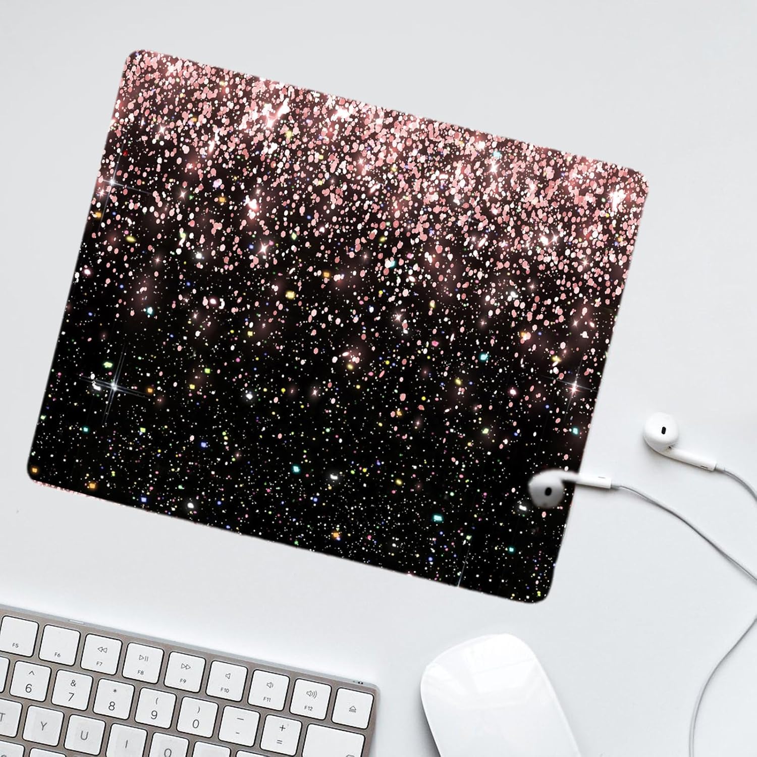 Mouse Pad Diamond Silver Glitter Sparkle Mousepad Bling Desk Accessories Gaming Bling Rubber Pads for Laptop, One Size 117 81LmeKOUL9L. AC SL1500 - northernschoolofshiatsu.co.uk