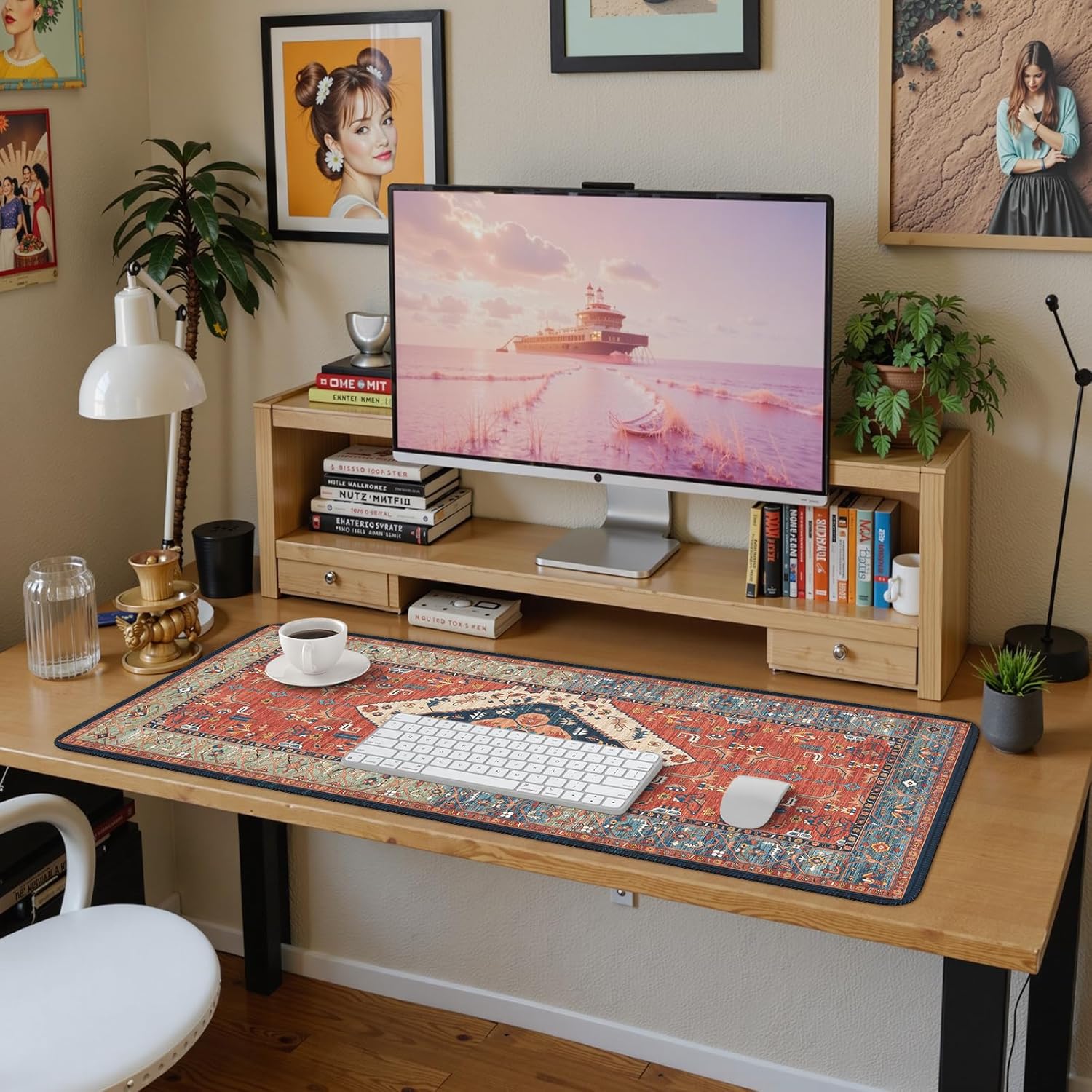 iCasso Rug Desk Mat Retro,Extra Large Desk Pad Non Slip,XXL Keyboard Mat for Home,Long Extended Gaming Mouse Pad with Stitched Edges,Desk Cover Mat for Office Decor(35.4×15.7 Inches) 6 81LvZZCyKlL. AC SL1500 - northernschoolofshiatsu.co.uk