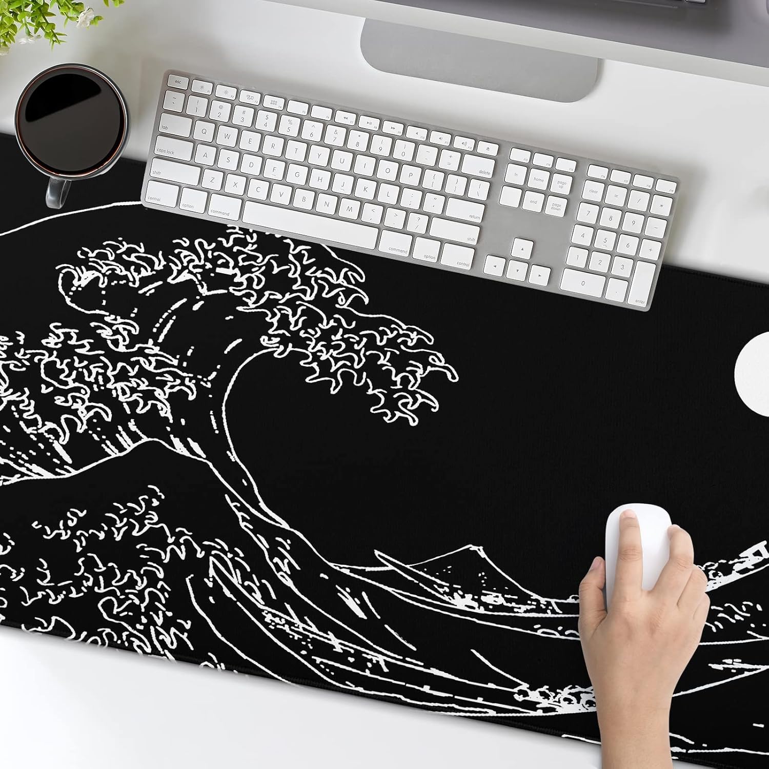 Black and White Mouse Pad 31.5”x11.8” Geometric Design Extended Large Mousepad Keyboard Mouse Mat Desk Pad Non-Slip Rubber Base Stitched Edge Large XXL Mousepad for Gaming Laptop Computer Desktop 77 81M9w0z2f L. AC SL1500 - northernschoolofshiatsu.co.uk