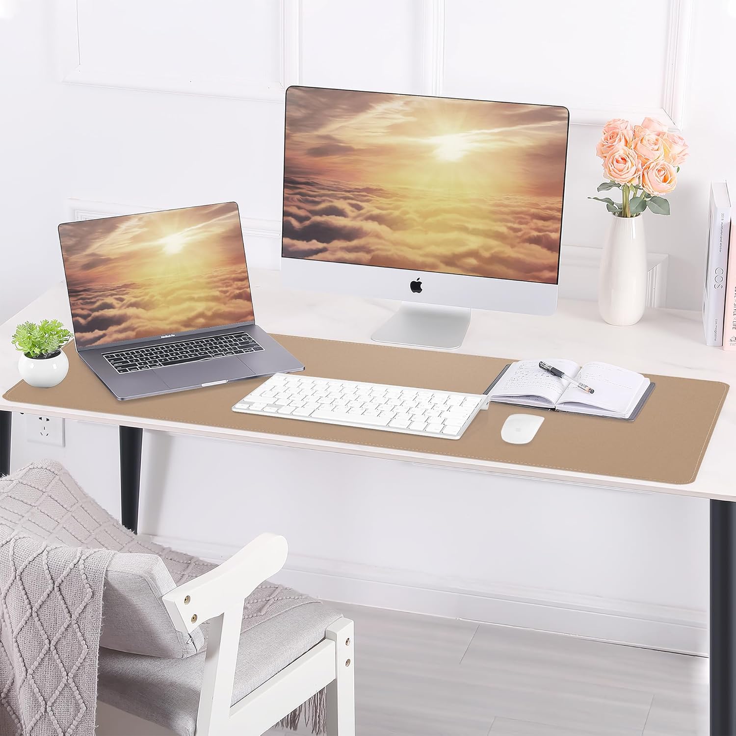 Large Desk Mat 47.2" x 17" Leather Desk Pad Protector with Natural Cork & PU Leather, Non-Slip Office Desk Mat, Large Mouse Pad, Waterproof Desk Blotter pad for Office&Home(Black) 328 81NGNbn7s+L. AC SL1500 - northernschoolofshiatsu.co.uk