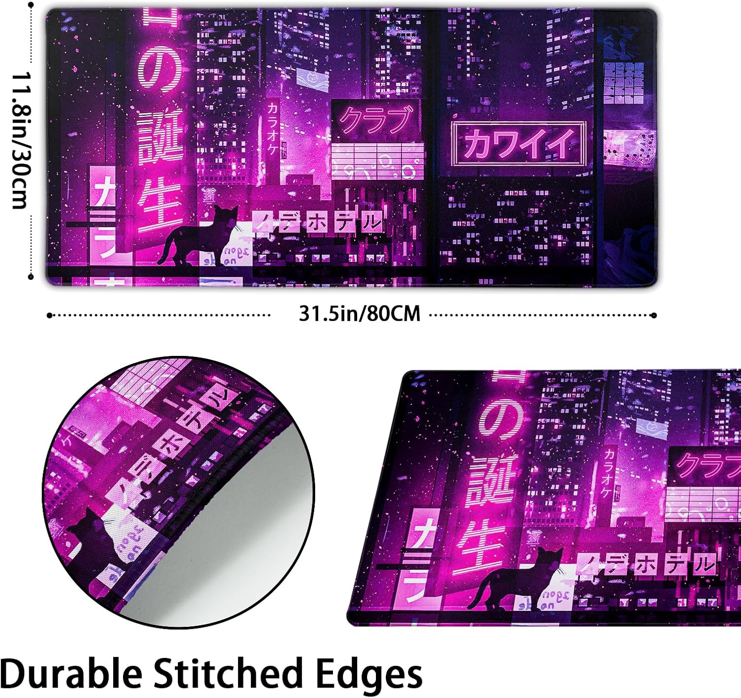 Black and White Mouse Pad 31.5”x11.8” Geometric Design Extended Large Mousepad Keyboard Mouse Mat Desk Pad Non-Slip Rubber Base Stitched Edge Large XXL Mousepad for Gaming Laptop Computer Desktop 139 81NN F5 MhL. AC SL1500 - northernschoolofshiatsu.co.uk