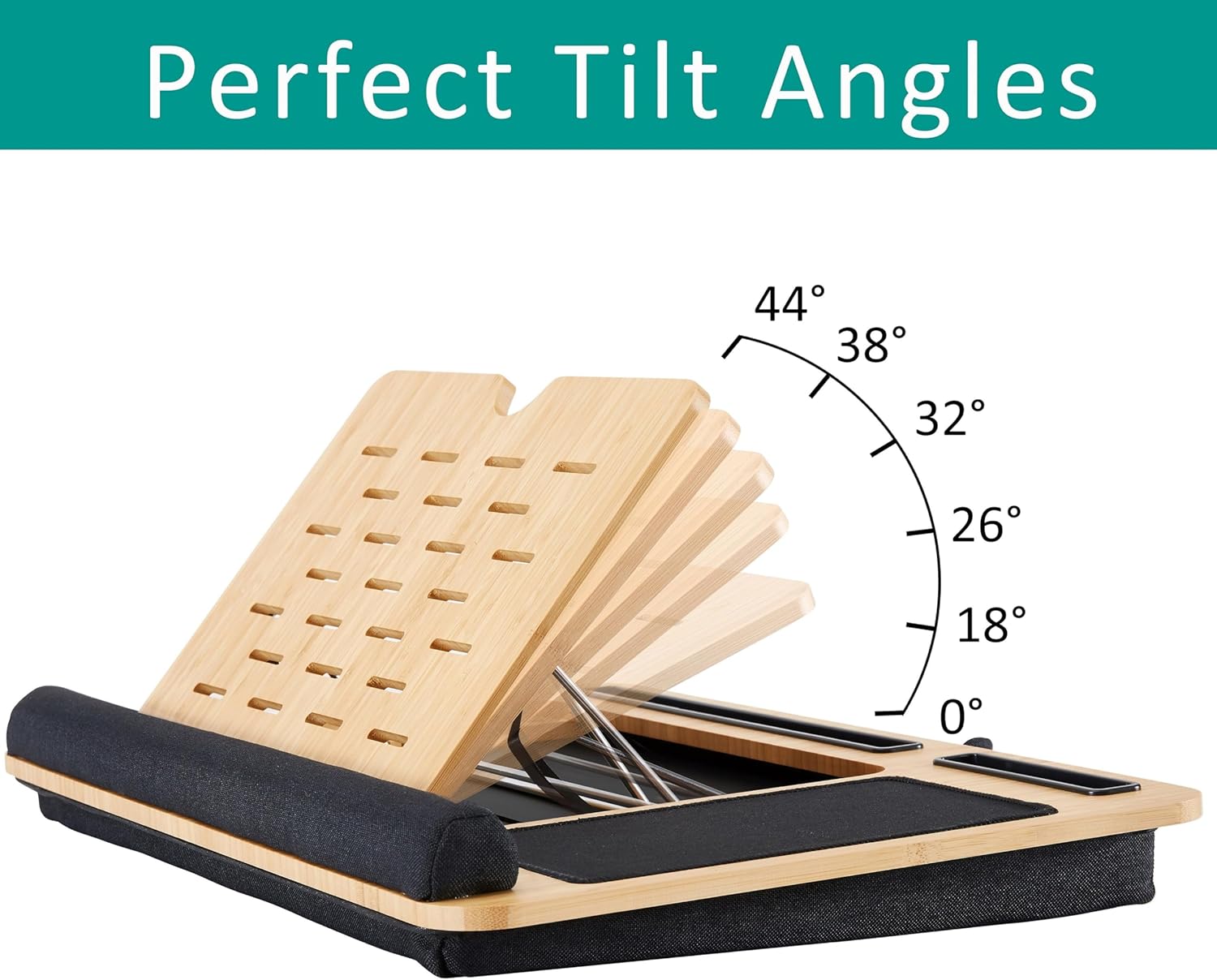 Bamboo Laptop Lap Desk Angle Adjustable, Sofa Bed Desk Portable with Cushion and Soft Wrist Pad, Laptop Stand with Mouse and Tablet & Phone Holder (Natural Bamboo for Desk Black for Cushion) 3 81OE6+SQCDL. AC SL1500 - northernschoolofshiatsu.co.uk