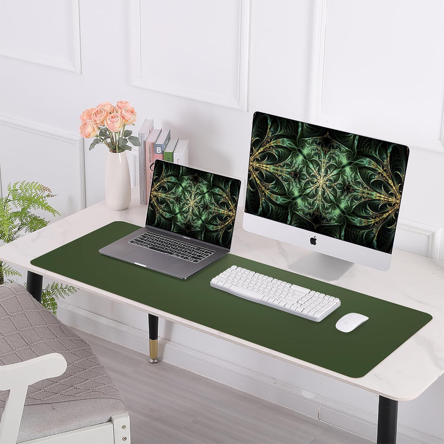 Large Desk Mat 47.2" x 17" Leather Desk Pad Protector with Natural Cork & PU Leather, Non-Slip Office Desk Mat, Large Mouse Pad, Waterproof Desk Blotter pad for Office&Home(Black) 364 81OJK0nd+aL. AC SL1500 - northernschoolofshiatsu.co.uk