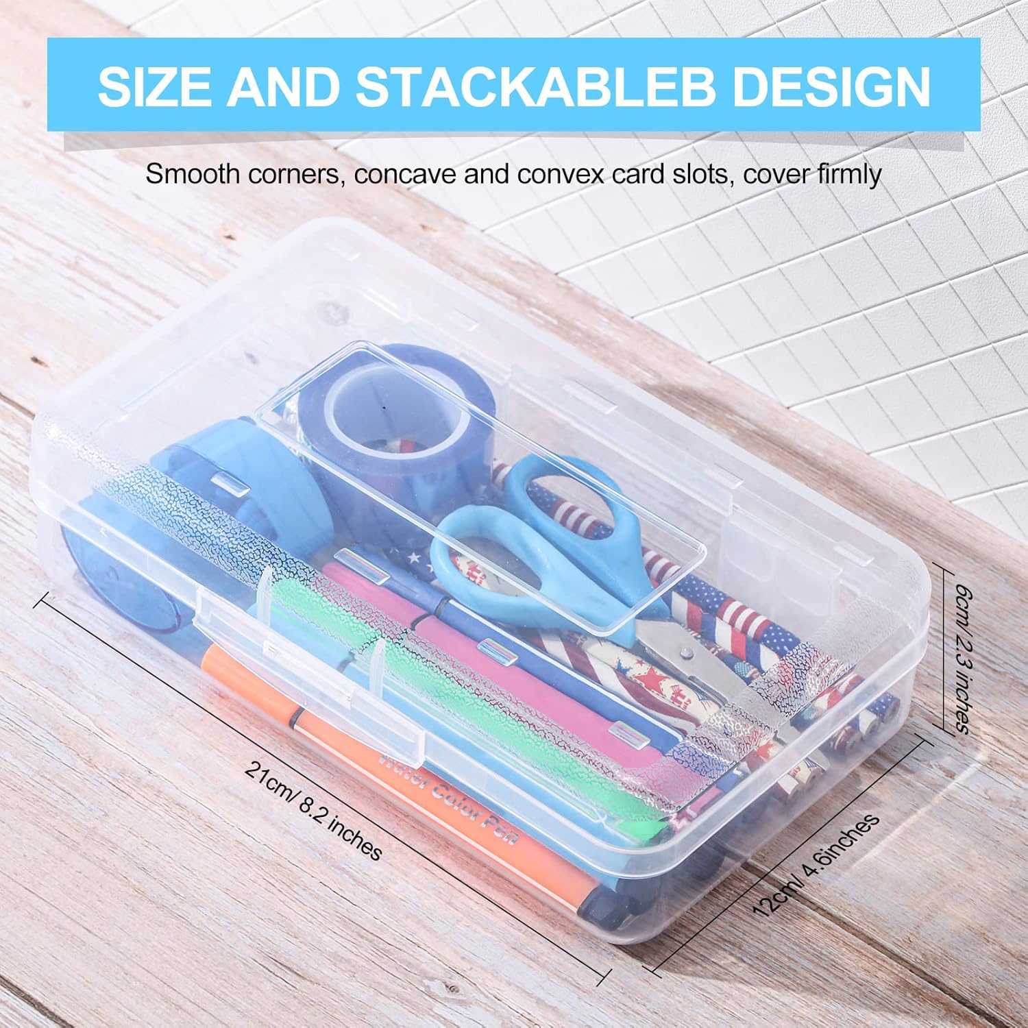 Fainne 24 Pack Pencil Boxes for School Clear Plastic Pencil Case Large Plastic Crayon Box Bulk Stackable Classroom Stationery Organizer School Supplies(Transparent) 2 81OYyVrwBCL. AC SL1500 - northernschoolofshiatsu.co.uk