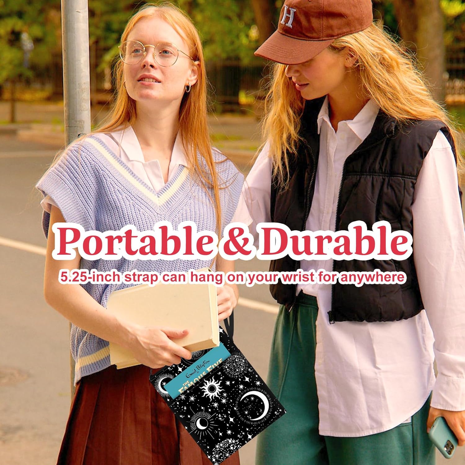 Slohif Book Sleeve Pouch Book Cover Protector with Zipper Black Book Beau Booksleeve Pouches for Paperback HardBook Cover Reading Accessories Item for Students Women Readers(Sun Moon) 5 - northernschoolofshiatsu.co.uk