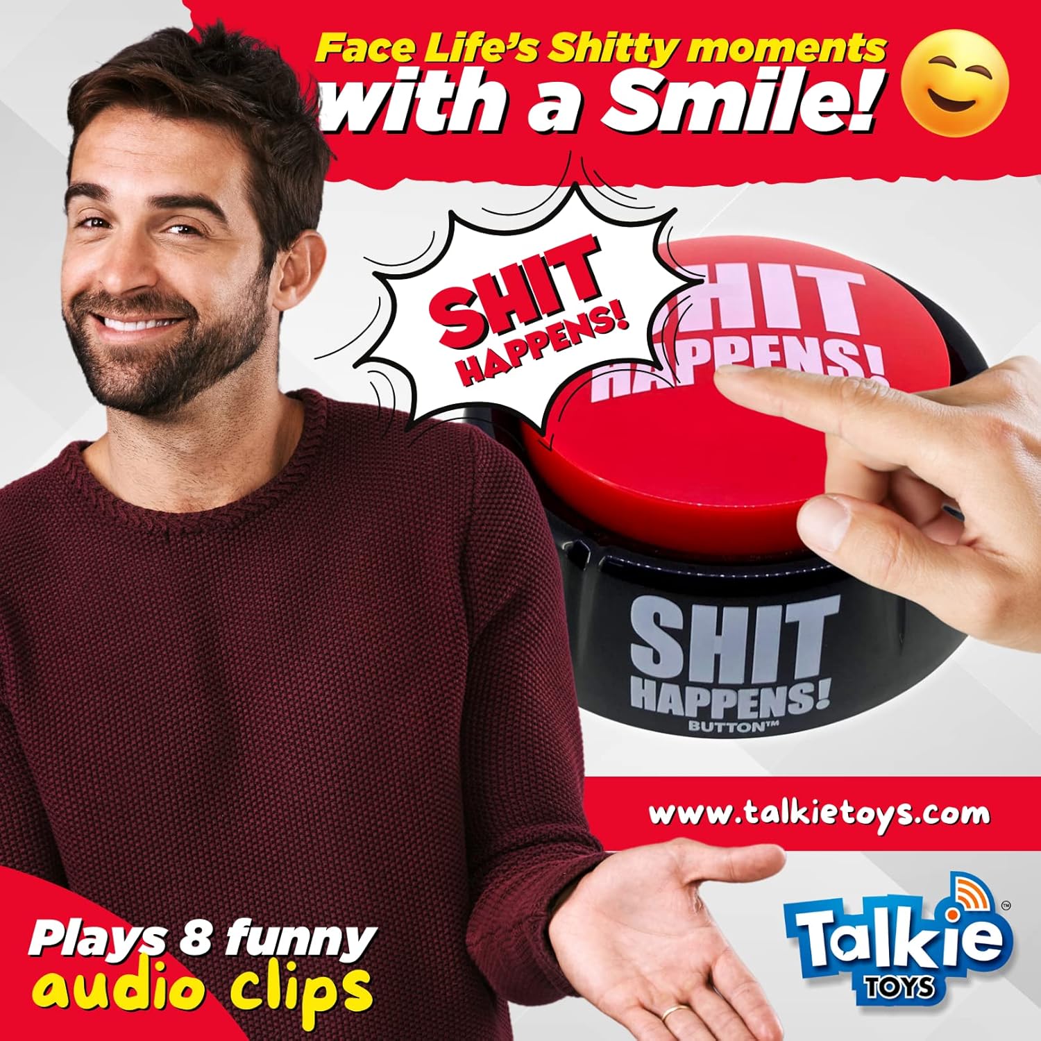 Talkie Toys Products Shit Happens Button 2 81PAekejm1L. AC SL1500 - northernschoolofshiatsu.co.uk