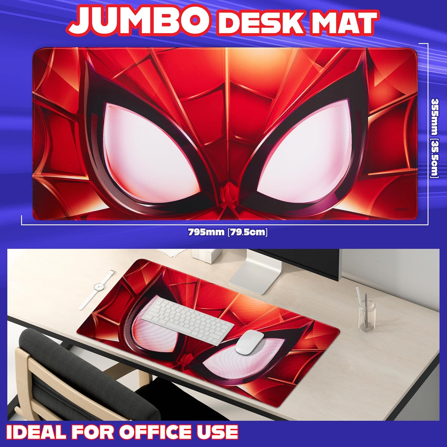 Marvel Spiderman Desk Mat Large Mouse Mat 31.2 x 13.9” Desk Protector Mat PC Laptop Keyboard Gaming & Office Supplies Non Slip - Spiderman Gifts for Men (Red Spiderman) 3 81PTfUyZO8L. AC SL1500 - northernschoolofshiatsu.co.uk