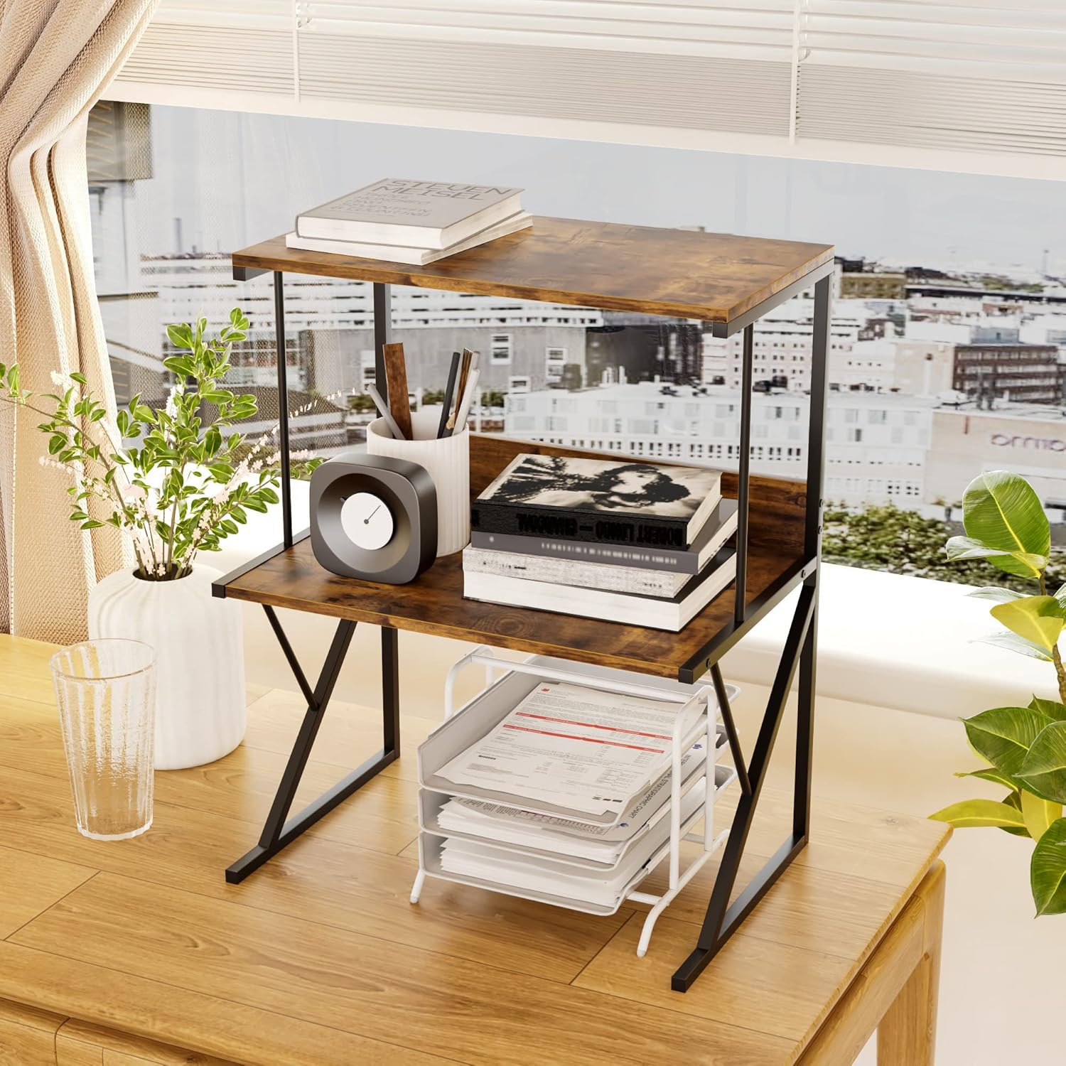 aboxoo Printer Stand for Desk, Desktop Printer Shelf Large 3-Tier Multi-Purpose Office Organization Shelves for Home Office, Rustic Brown 32 81PjjMMU49L. AC SL1500 - northernschoolofshiatsu.co.uk