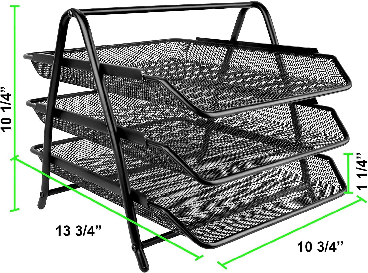 Greenco 3-Tier Mesh Letter Tray Desk Organizer - Document, Paper Holder for Office - Black 3 81PmLX+XP L. AC SL1500 - northernschoolofshiatsu.co.uk