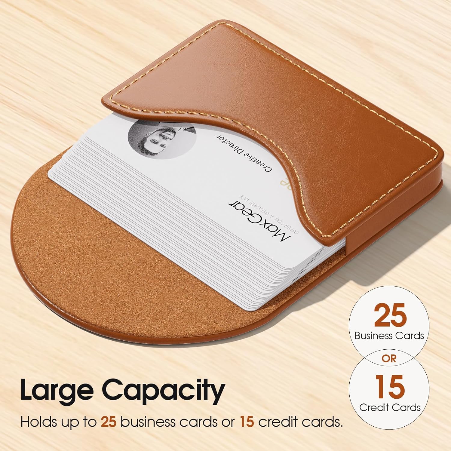 MaxGear Business Card Holder, PU Leather Business Card Case Pocket for Men or Women, Professional Slim Credit Cards Carrier Name Cards Holder Wallet with Magnetic Shut, Coffee 3 81Psa60F5FL. AC SL1500 - northernschoolofshiatsu.co.uk