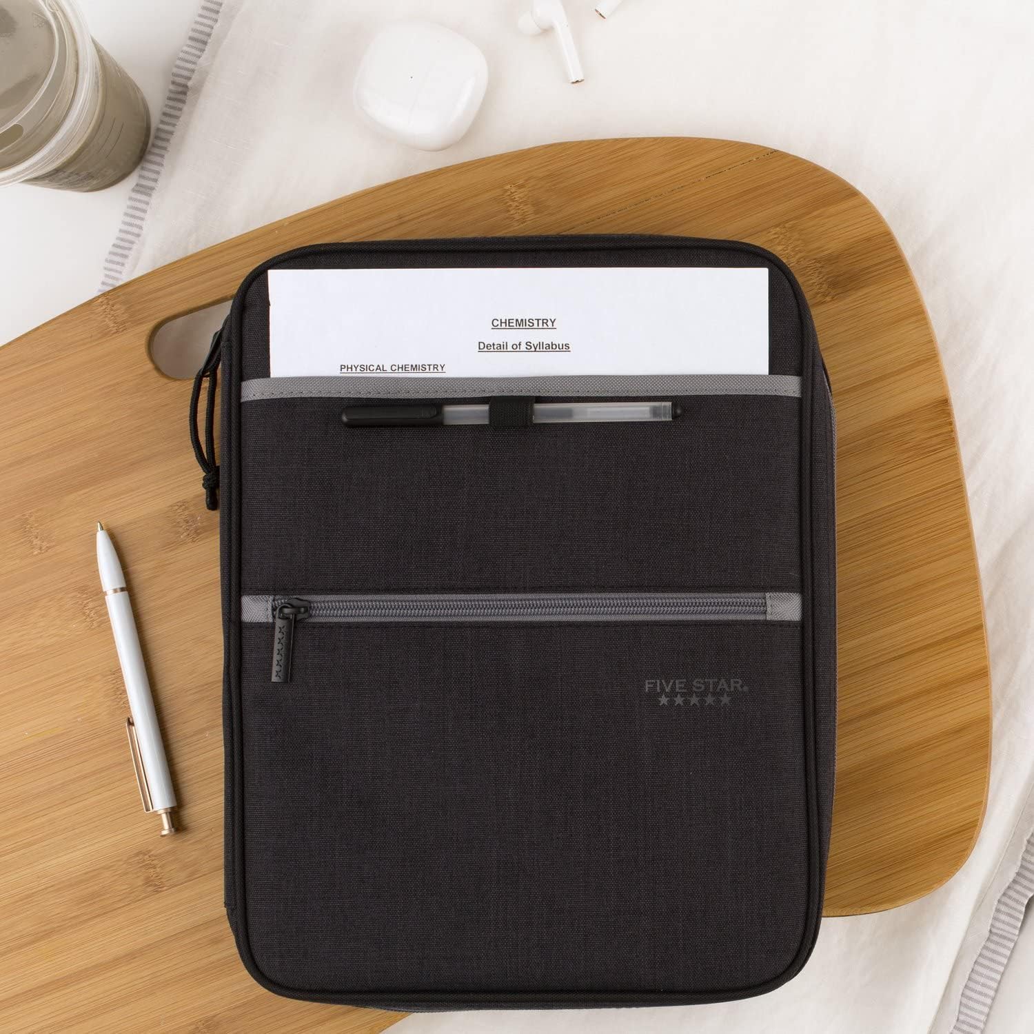 Five Star Zipper Binder, 1 Inch 3-Ring Binder, Carry-All with Internal Pockets and Dividers, 375 Total Sheet Capacity, Heathered Black/Gray (29092IT8) 15 81Q M0meq9L. AC SL1500 - northernschoolofshiatsu.co.uk