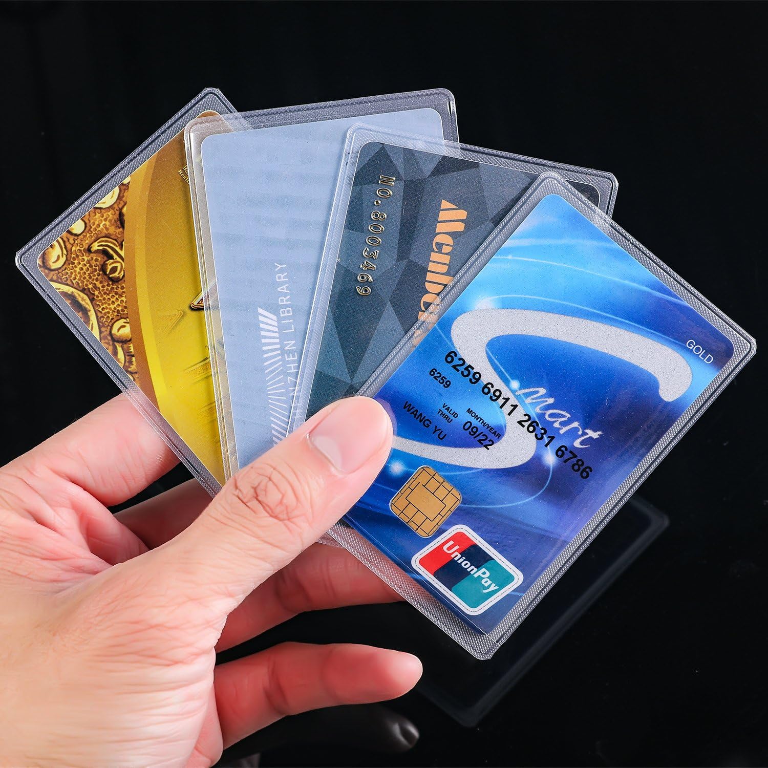100 Pcs Clear New Medicare Card Protector PVC Soft Waterproof Plastic Cardholder Transparent Credit Card Sleeve for Business Social Security ID Vertical Business Sleeves Frosted ID Protector 7 81Q kM vw+L. AC SL1500 - northernschoolofshiatsu.co.uk