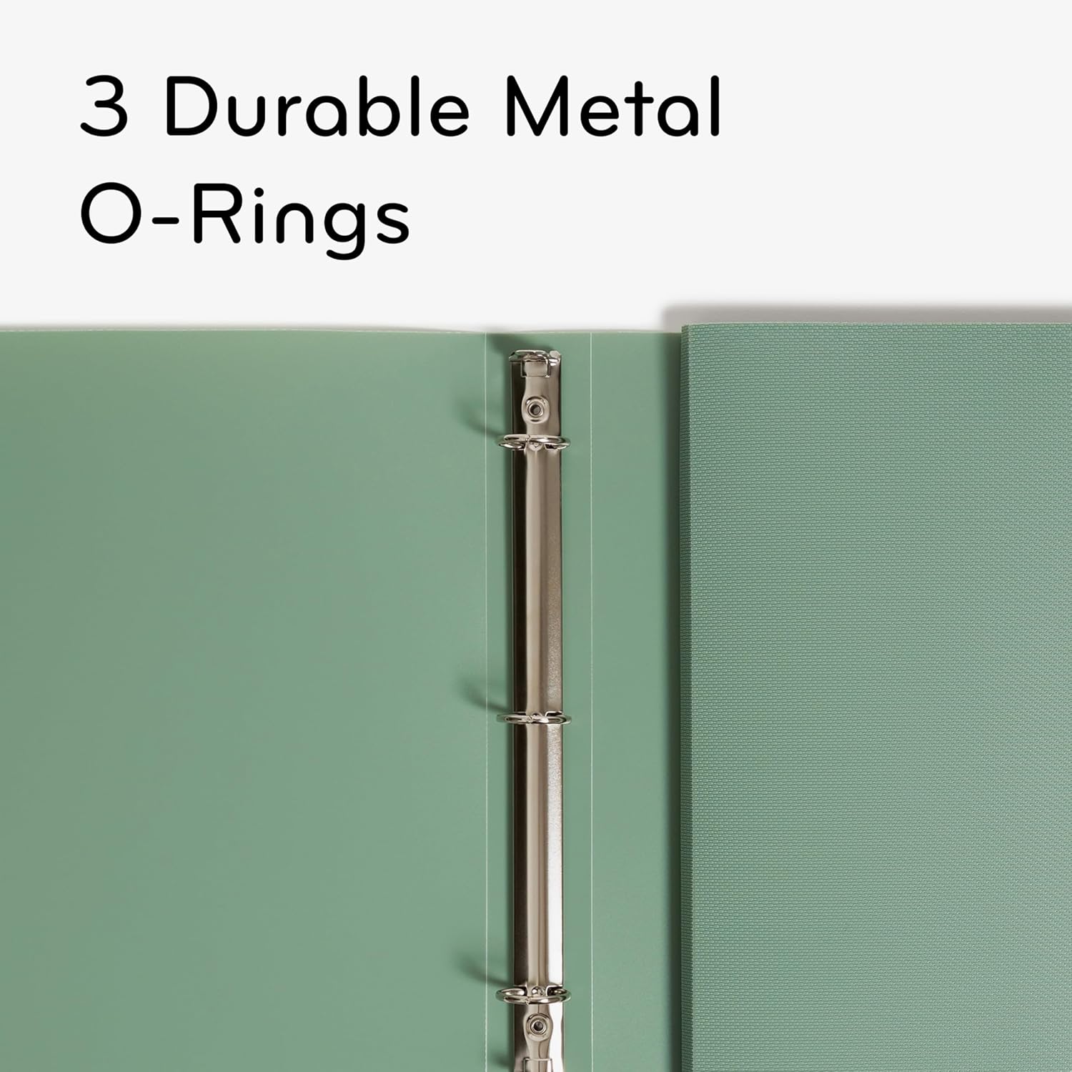 U Brands Poly Performance 1" Binders, Set of 2, Olive Green, Expanding File Pocket, Silver Metal O-Rings 4 - northernschoolofshiatsu.co.uk