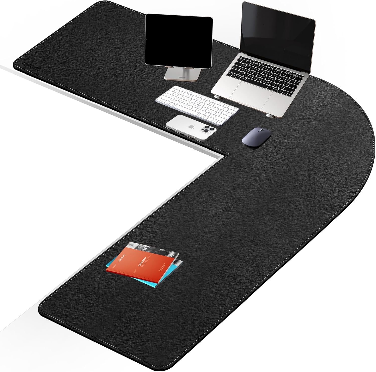Mydours L-Shape Desk Pad, (38"+38) x 13" Large PU Leather Corner Desk Mat Blotter, XXL Large Waterproof Gaming Mouse Pad, Desktop Protector for Computer Keyboard Home Office (Black) 7 81Q5u+lweFL. AC SL1500 - northernschoolofshiatsu.co.uk
