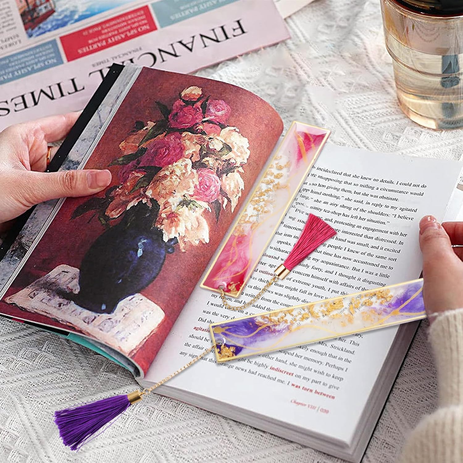 Book Marks for Book for Women, Kaluofan 2PCS Dried Flower Bookmarks with Tassels, Bookmarks for Women, Durable Handmade Dried Flower Resin Bookmarks, Pretty and Increase Reading Interest 51 81SCEEG+N0L. AC SL1500 - northernschoolofshiatsu.co.uk