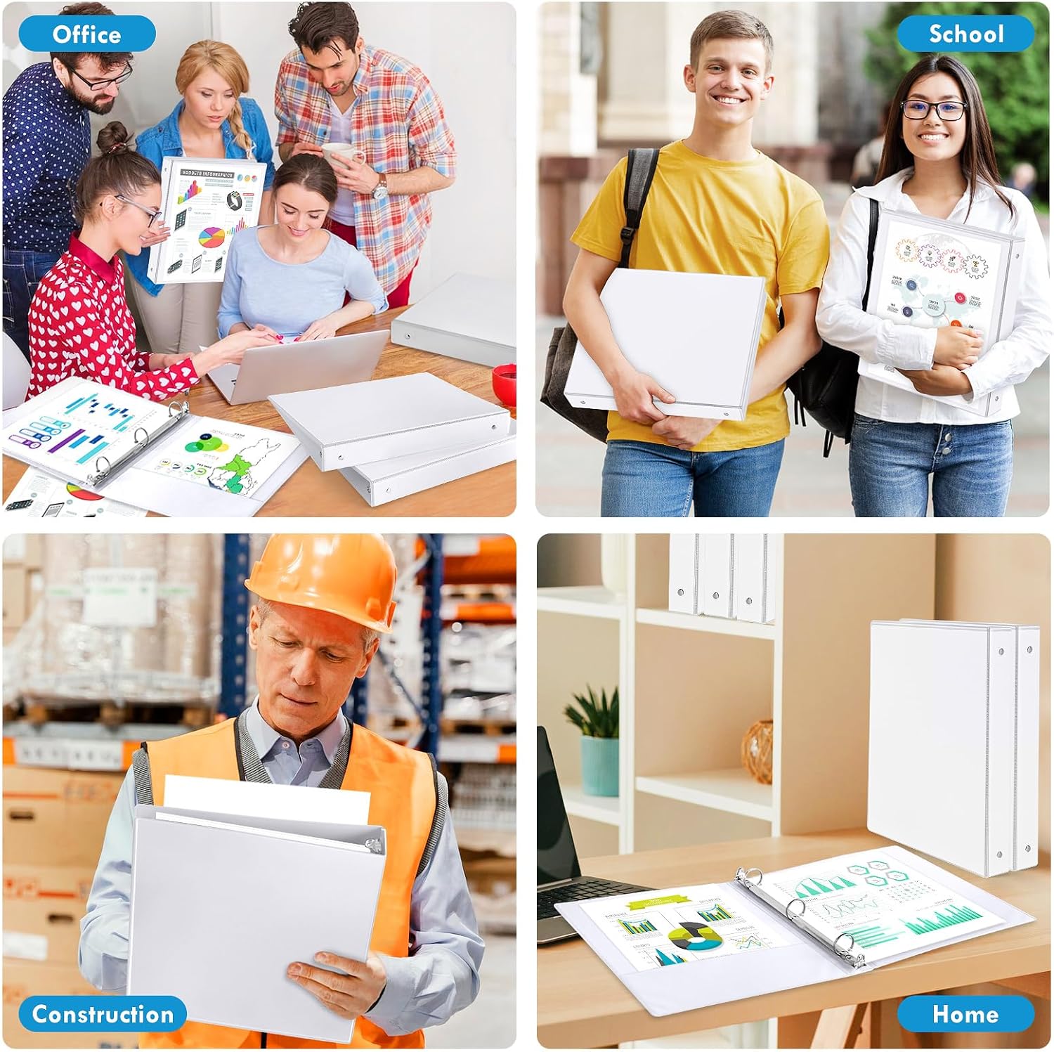 1 Inch Binders 3 Ring, 6 Pack White Clear View Cover 3 Ring Binders for School, 2 Interior Pockets, Heavy Duty Round Ring Binders, Notebook Binder for Office, Home Supplies 7 81SJvSVvkfL. AC SL1500 - northernschoolofshiatsu.co.uk