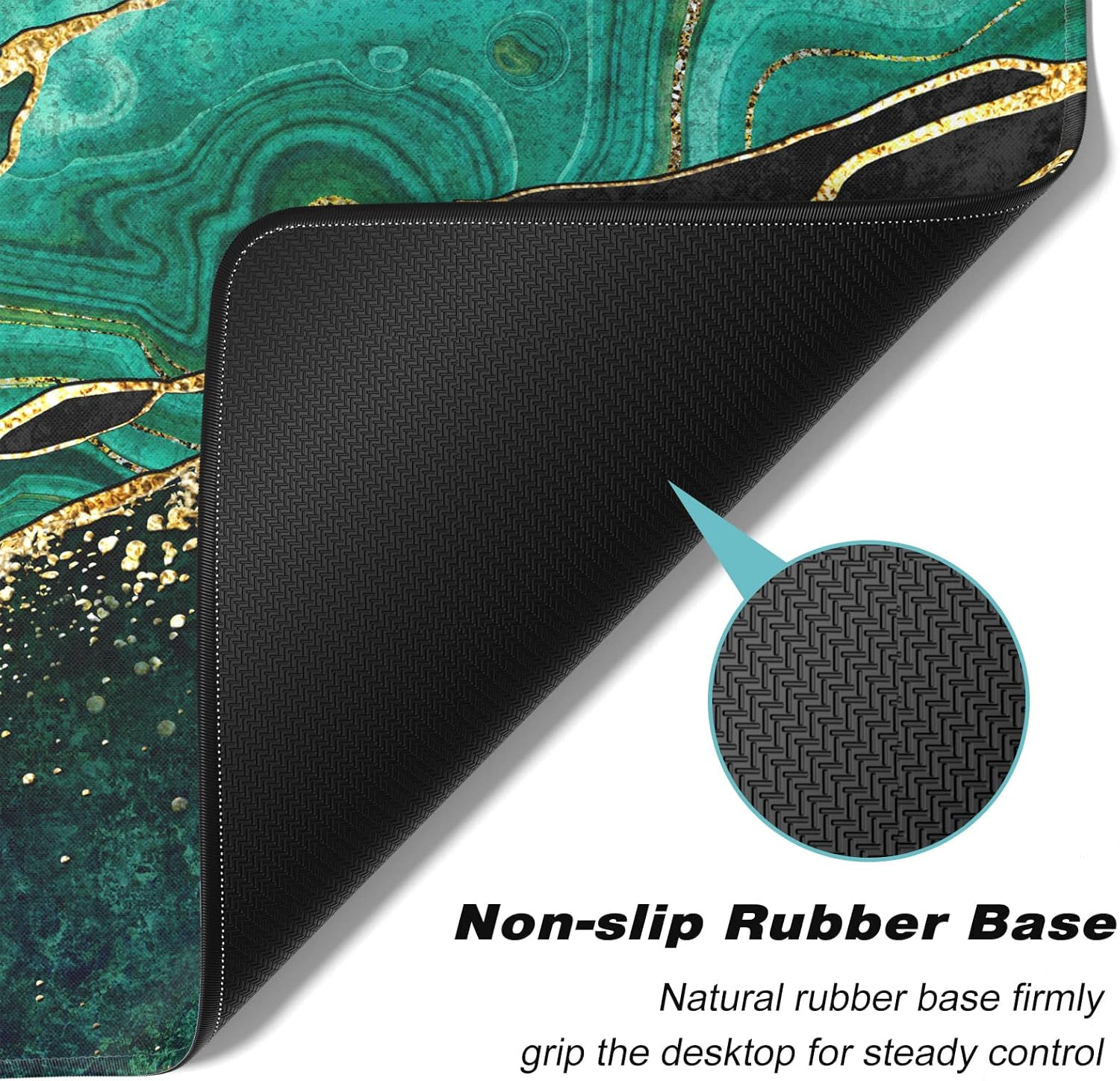 Extended Large Mouse Pad, XXL Gaming Mousepad 31.5 x 15.7 Inch, Big Computer Keyboard Desk Pad, Waterproof Mouse Mat with Stitched Edges and Non-Slip Base for Office Gaming, Green Marble 4 81Sek5iaBZL. AC SL1500 - northernschoolofshiatsu.co.uk