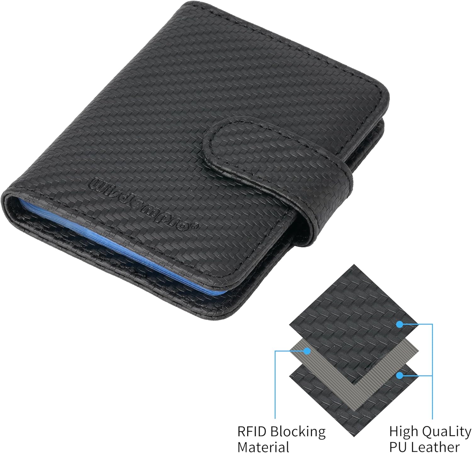 Wisdompro Credit Card Holder, Slim Leather RFID Blocking Wallet Debit Card Protector Organizer Case (Build in 20 Card Slot & 7 Small Cells for Memory Cards)-Vertical Black 64 81TDzOjoz4L. AC SL1500 - northernschoolofshiatsu.co.uk