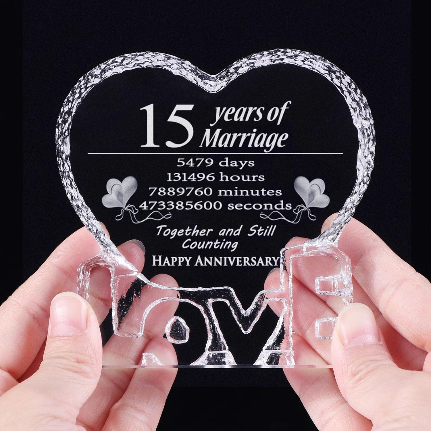 YWHL Fifteen 15 Year Marriage Gifts for Her 15th Anniversary Crystal Paperweight Keepsake Gift 4 81TJ3SD5wvL. AC SL1500 - northernschoolofshiatsu.co.uk