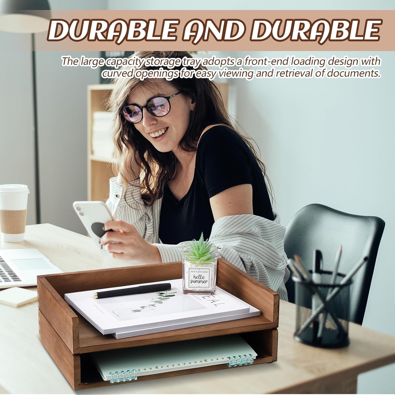 Yeaqee 4 Pcs Stackable Paper Tray Wood Desk Organizer Letter Tray Desktop Letter Size Office Wooden Desk Shelf Paper Holder Folder Organization Rack for Mail File Document(Dark Wood Color) 6 81TK5XFFTPL. AC SL1500 - northernschoolofshiatsu.co.uk