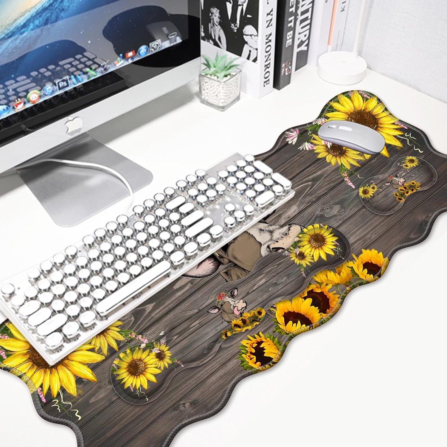 4 in 1 Desk Mat Set,Mouse Pad with Keyboard Wrist Rest,Wave-Shaped Design,Non-Slip Rubber Base,Waterproof,for Home,Office,Gaming,Starry Night 55 81TMFOnr7iL. AC SL1500 - northernschoolofshiatsu.co.uk