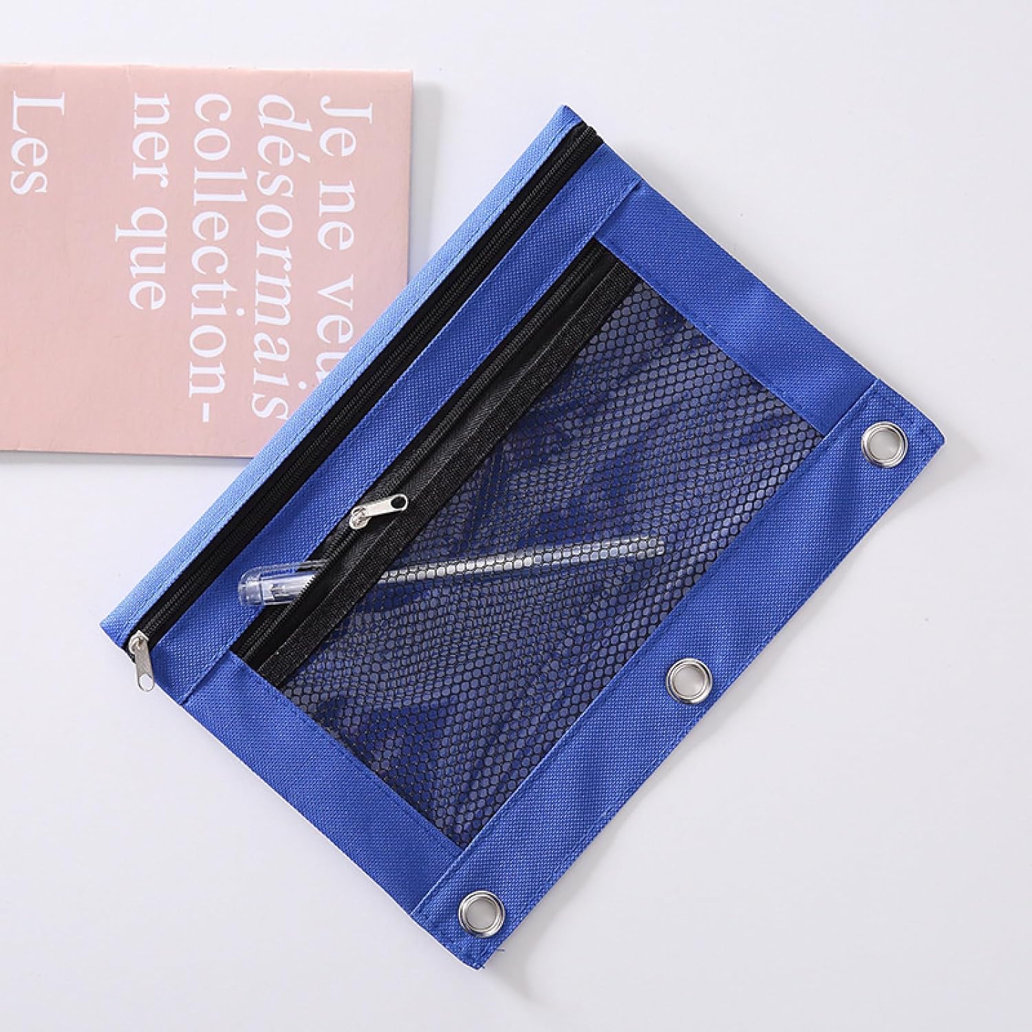 Pencil Pouch for 3 Ring Binder - 3 Hole Zipper Pen Case Bag Holder Bulk Accessories Clear Window Aesthetic Organizer Pockets (Black, 1) 3 81Tn8S088nL. AC SL1500 - northernschoolofshiatsu.co.uk