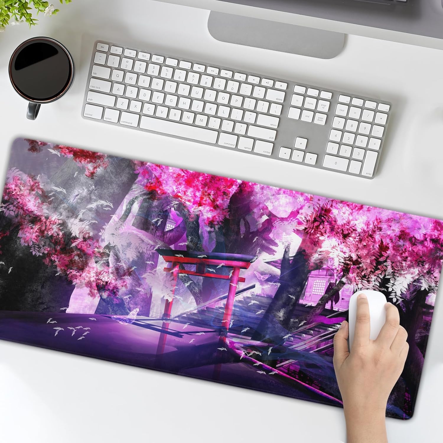 Large Floral Mouse Pad Extended Gaming Mousepad 31.5"x11.8" Vintage Aesthetic Black Desk Mat Flower Mouse Pad Plant Wildflower Mousepad XXL Laptop Computer Keyboard Mats for Desk Office 235 81U+S9uOy L. AC SL1500 - northernschoolofshiatsu.co.uk