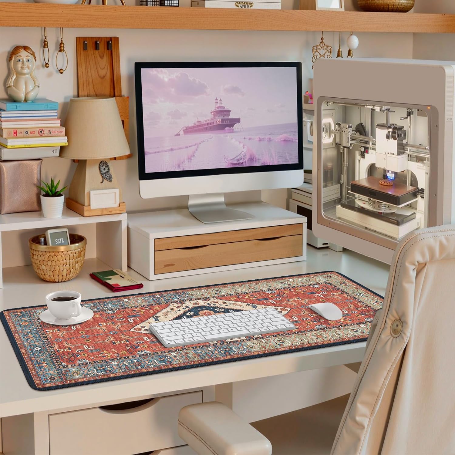 iCasso Rug Desk Mat Retro,Extra Large Desk Pad Non Slip,XXL Keyboard Mat for Home,Long Extended Gaming Mouse Pad with Stitched Edges,Desk Cover Mat for Office Decor(35.4×15.7 Inches) 7 81U1sFQRSWL. AC SL1500 - northernschoolofshiatsu.co.uk