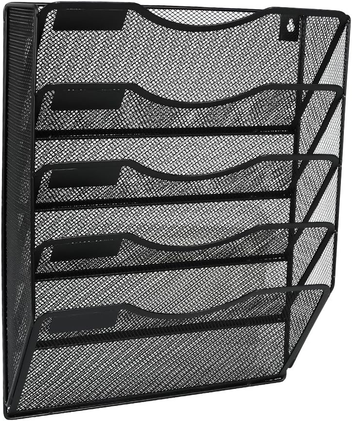 EasyPAG Wall File Holder 5 Pocket Mesh Hanging Wall Organizer Vertical Hanging File Folder Holder Magazine Rack with Nametag Label for Mail Paper Organization,Black 13 81Uk+6mzqKL. AC SL1150 - northernschoolofshiatsu.co.uk