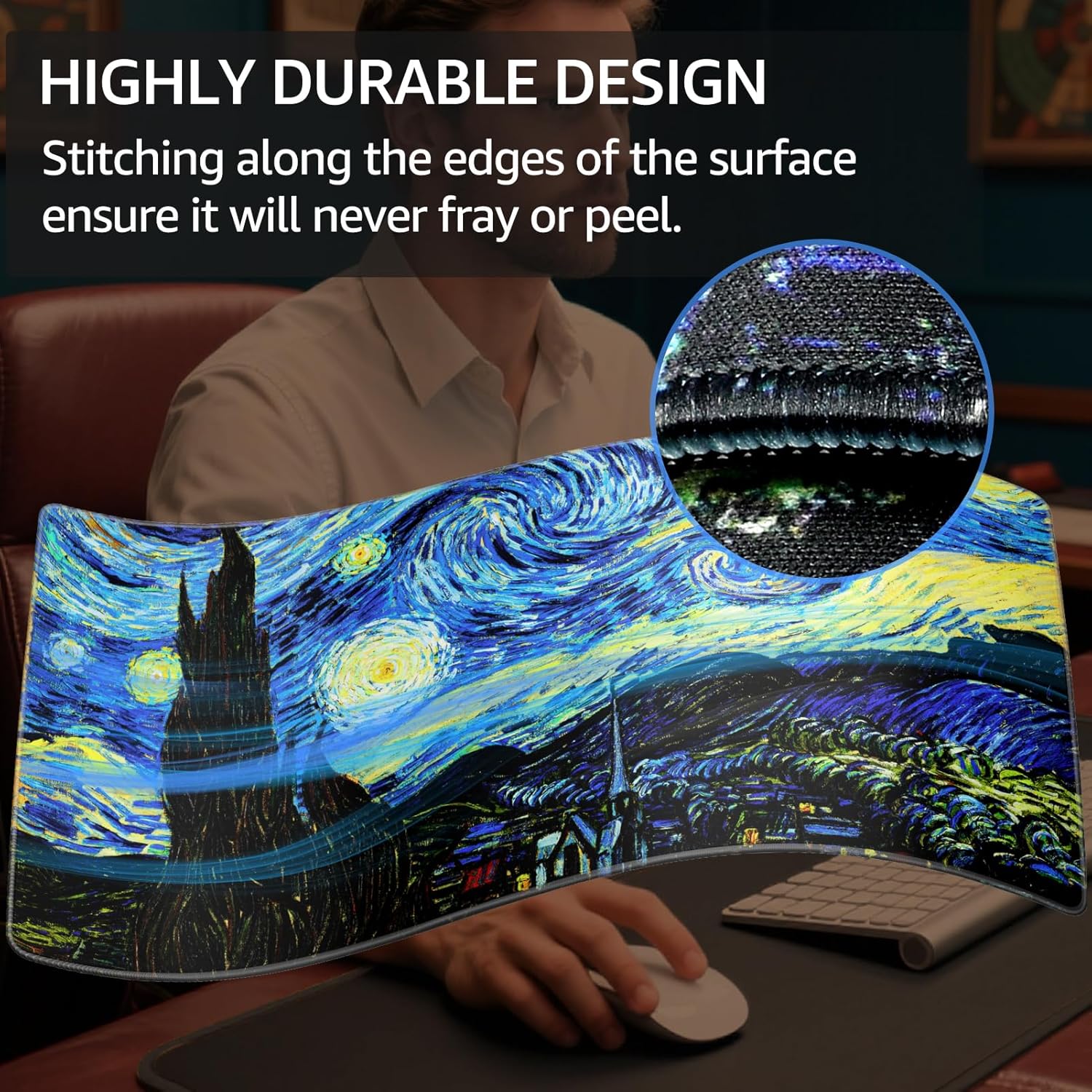 KTRIO Large Gaming Mouse Pad with Superior Micro-Weave Cloth, Extended Desk Mousepad with Stitched Edges, Non-Slip Base, Water Resist Keyboard Pad for Gamer, Office & Home, 31.5 x 11.8 in, Black 85 - northernschoolofshiatsu.co.uk
