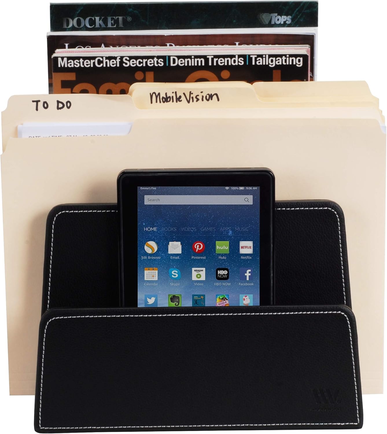 MobileVision Executive Black Desktop File Folder Paper Tray & Device Organizer 5 Slot Dividers 4 81VFVJEBuqL. AC SL1500 - northernschoolofshiatsu.co.uk