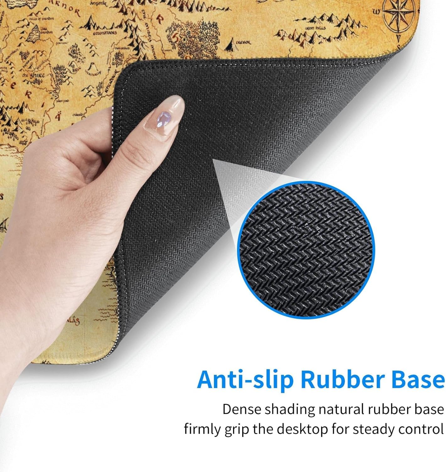 Anime Gaming Desk Mat - XL Extended Mouse Pad with Stitched Edges - Non Slip for Keyboard & Laptop - Aged Map (15.7x29.5 in) 5 81Vhno0L 3L. AC SL1500 - northernschoolofshiatsu.co.uk