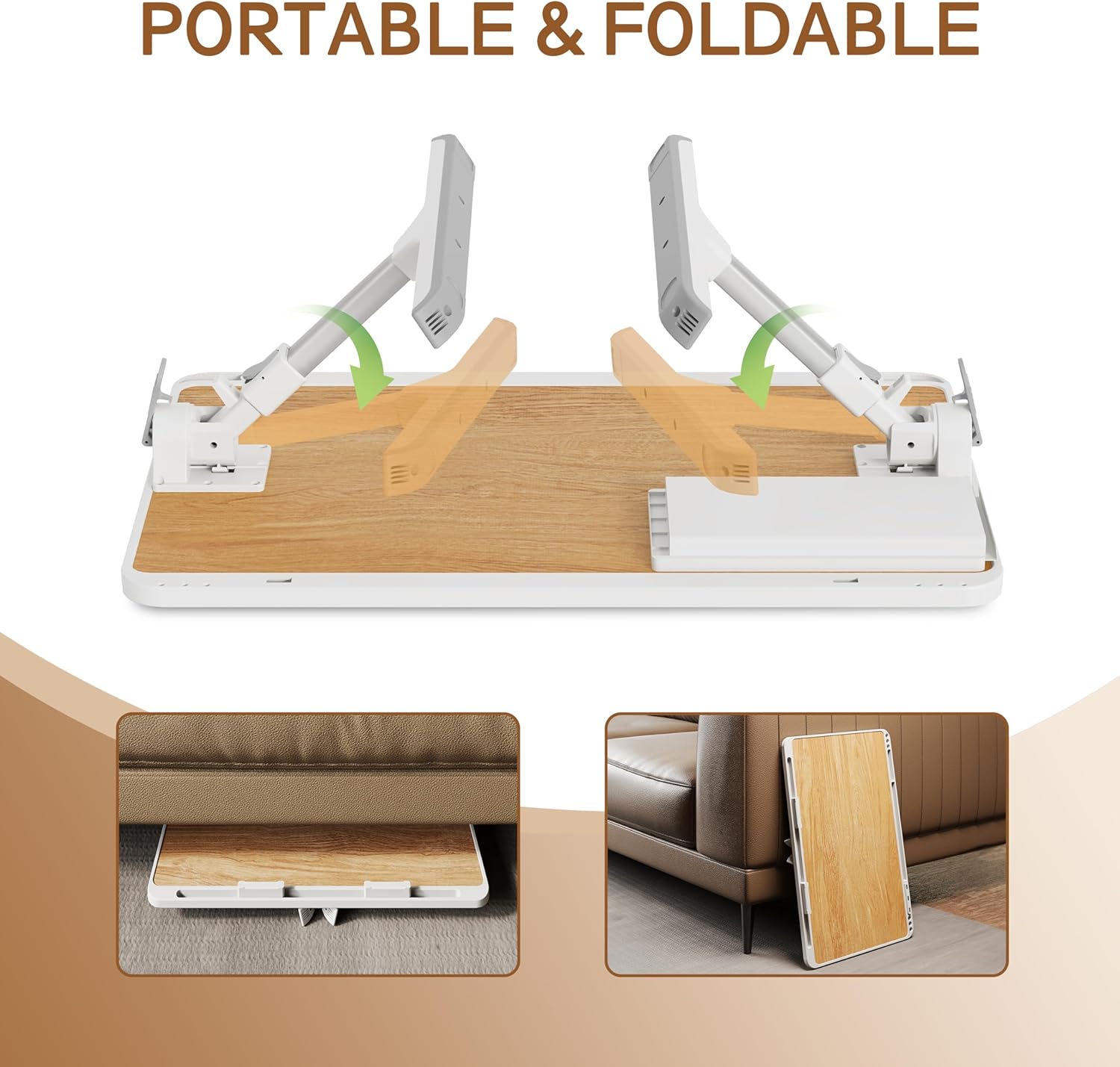 Monomi Laptop Desk for Bed, Height & Angle Adjustable Laptop Stand for Bed,X-Large Folding Portable Lap Desks Trays with Storage Drawers, Lap Table for Eating, Working, Writing and Drawing 21 - northernschoolofshiatsu.co.uk