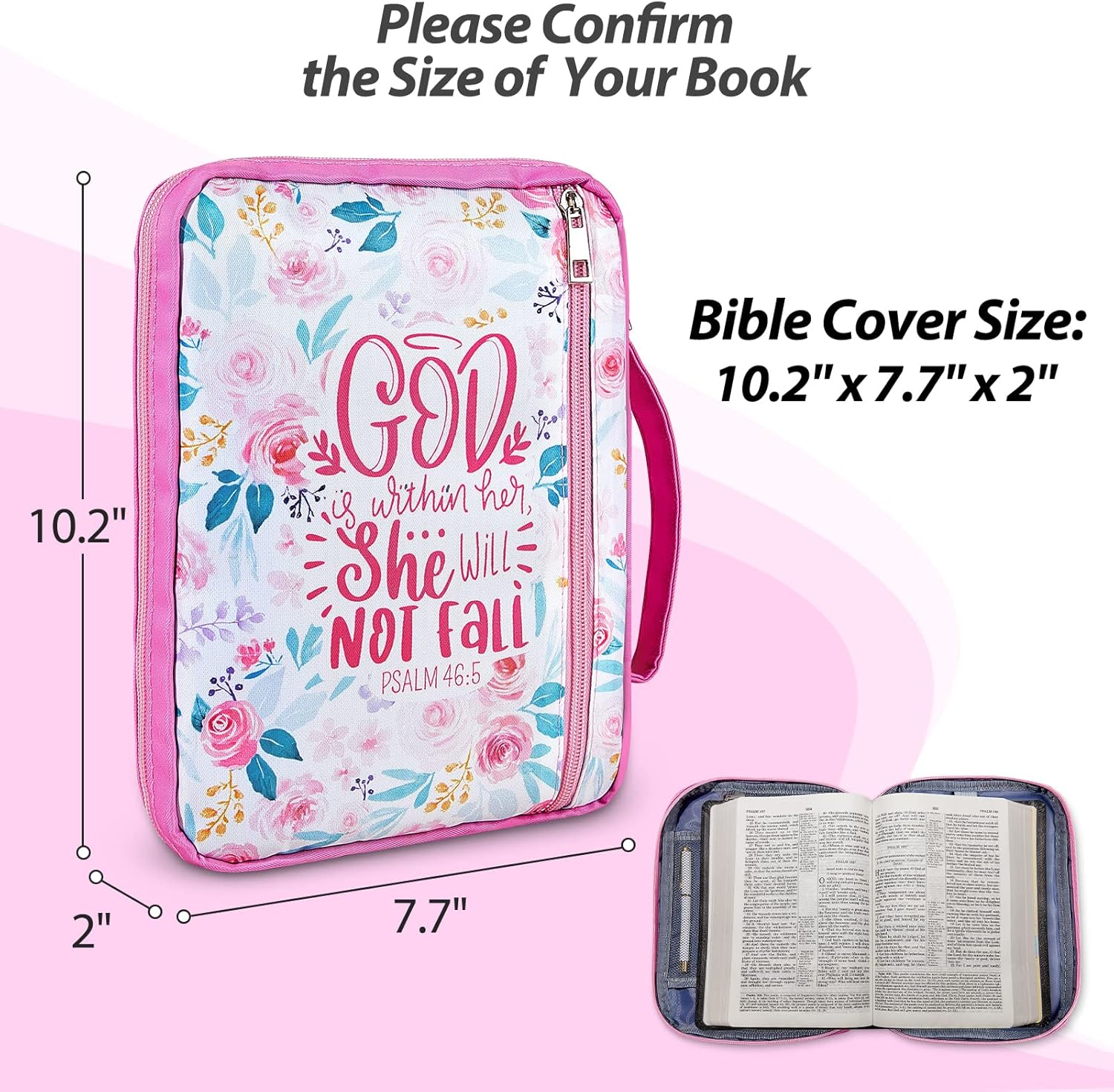 Pink Dino Bible Covers for Women, Large Bible Case with Multiple Zippered Pocket Bible Carrying Bag with Removable Pen Slots for Bible Study Supplies 5 81WUBB2XIzL. AC SL1500 - northernschoolofshiatsu.co.uk