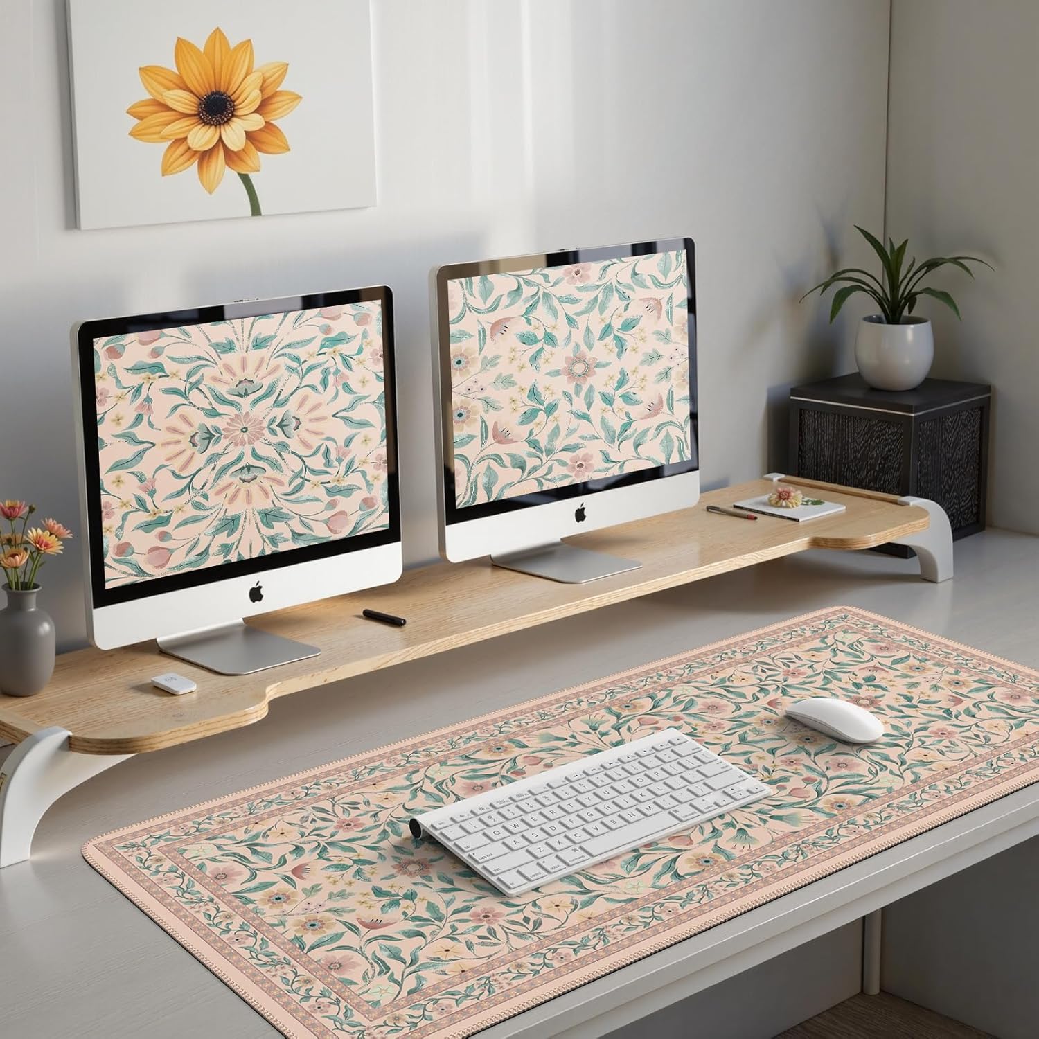 iLeadon Large Mouse Pad for Desks, Floral Pattern Mouse Pad for Keyboard, Smooth Computer Desk Mat, Non-Slip Rubber Base Green Desk Matt 35.4"x15.7" for Office Home (Green) 7 81WzjuYt5wL. AC SL1500 - northernschoolofshiatsu.co.uk