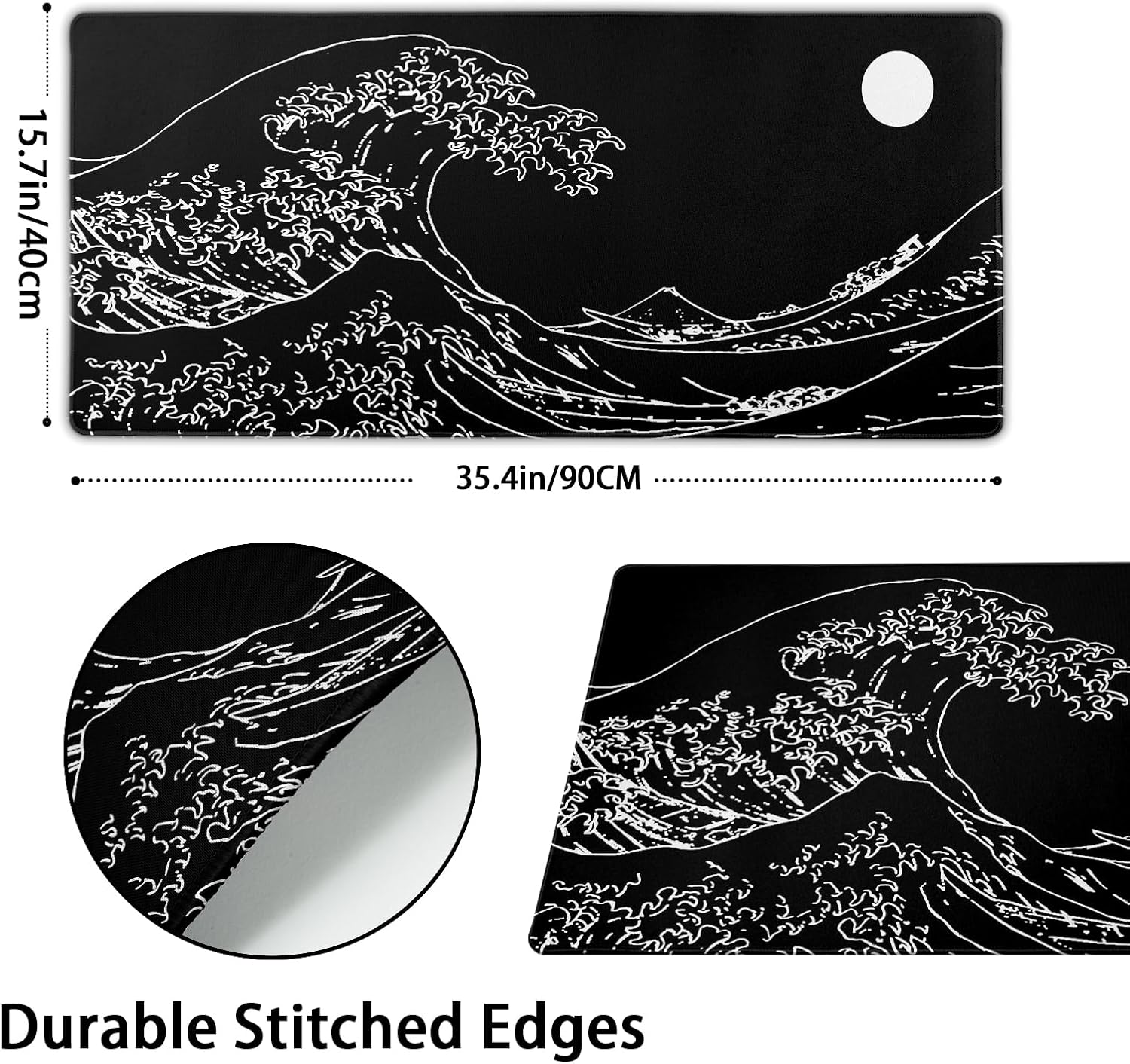 Black and White Mouse Pad 31.5”x11.8” Geometric Design Extended Large Mousepad Keyboard Mouse Mat Desk Pad Non-Slip Rubber Base Stitched Edge Large XXL Mousepad for Gaming Laptop Computer Desktop 82 81XOnJb1v4L. AC SL1500 - northernschoolofshiatsu.co.uk