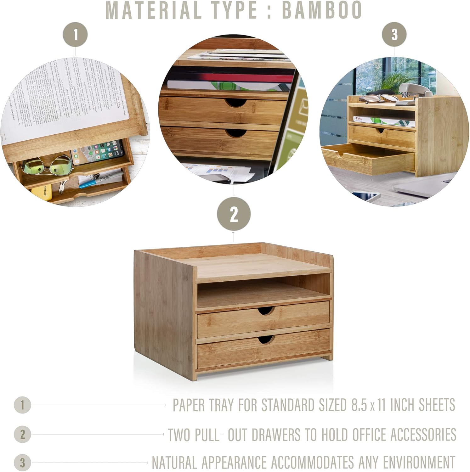 Prosumer's Choice 3-Tier Desktop Organizer, Desk Accessories - Letter Tray for Home or Office - Desk Organization with US Letter Paper Size Drawers for Folders, Mail Organizer, Document Holder 4 81XU03sgNnL. AC SL1500 - northernschoolofshiatsu.co.uk