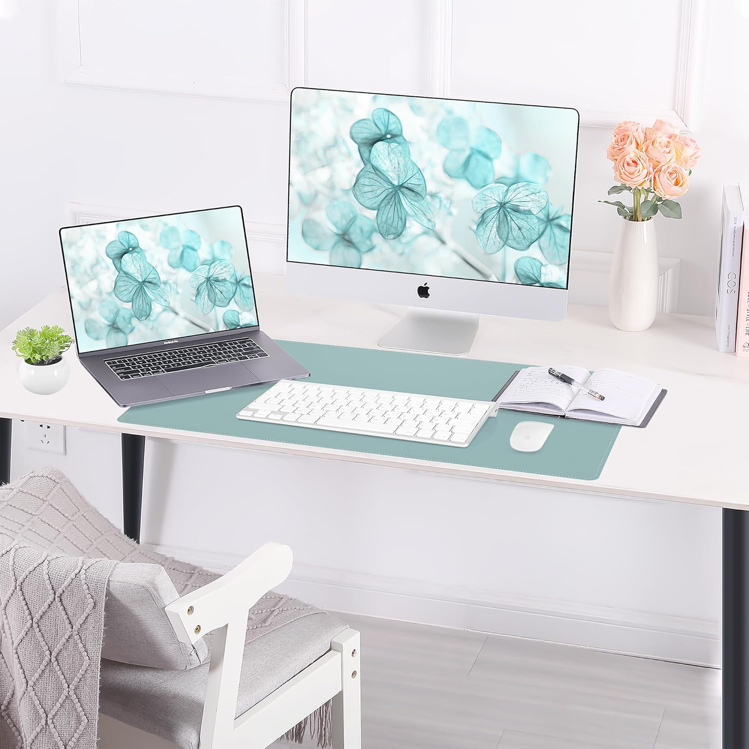 Large Desk Mat 47.2" x 17" Leather Desk Pad Protector with Natural Cork & PU Leather, Non-Slip Office Desk Mat, Large Mouse Pad, Waterproof Desk Blotter pad for Office&Home(Black) 322 81XeohKX9HL. AC SL1500 - northernschoolofshiatsu.co.uk