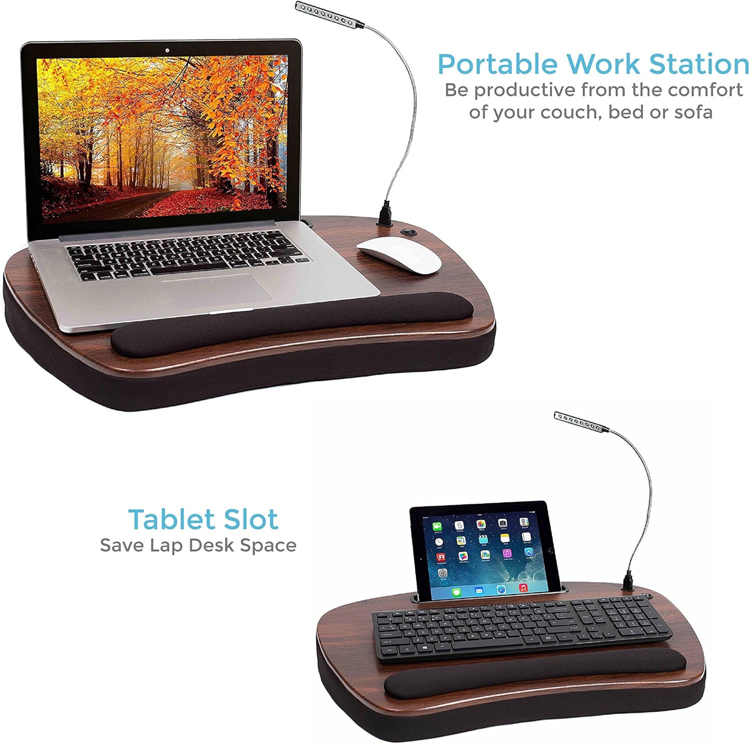 SOFIA SAM Oversized Wood Top Memory Foam Lap Desk - Padded Laptop Desk for Bed, Couch, Recliner, Portable Tray, Mouse Pad, Soft Table for Home, Travel, Fits Tablets and Laptops Up to 20 inches - Black 7 81Xl4o2tMoL. AC SL1500 - northernschoolofshiatsu.co.uk