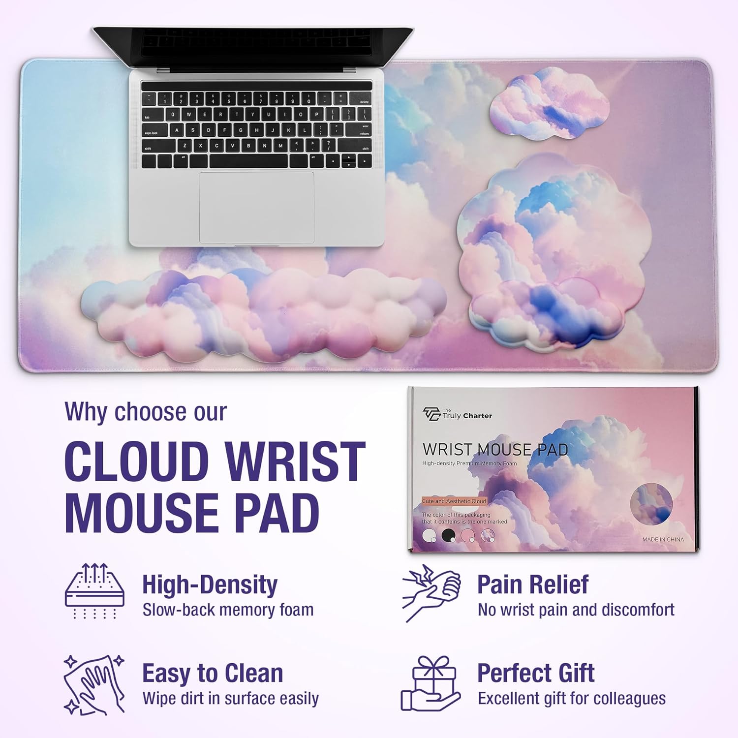 TheTrulyCharter- Cloud Wrist Rest Keyboard, Mouse Pad, Wrist Rest Pad, Cloud Drink Coaster and Simple Mouse Pad. 3 81Y9i2Y5XBL. AC SL1500 - northernschoolofshiatsu.co.uk