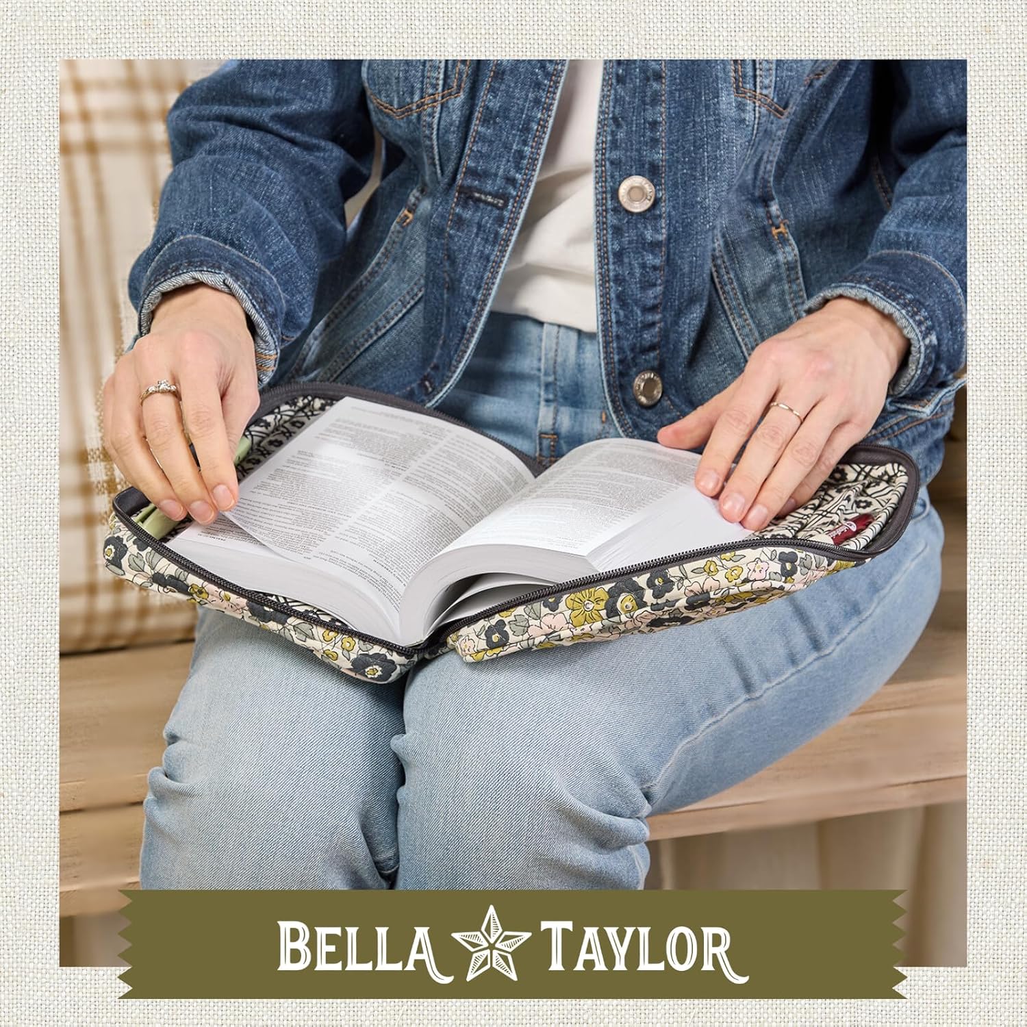 Bella Taylor Small Bible Cover for Women - Quilted Cotton Bible Case for 6 x 9 inch Books - Cameo Rose 81 81YM hP+M L. AC SL1500 - northernschoolofshiatsu.co.uk