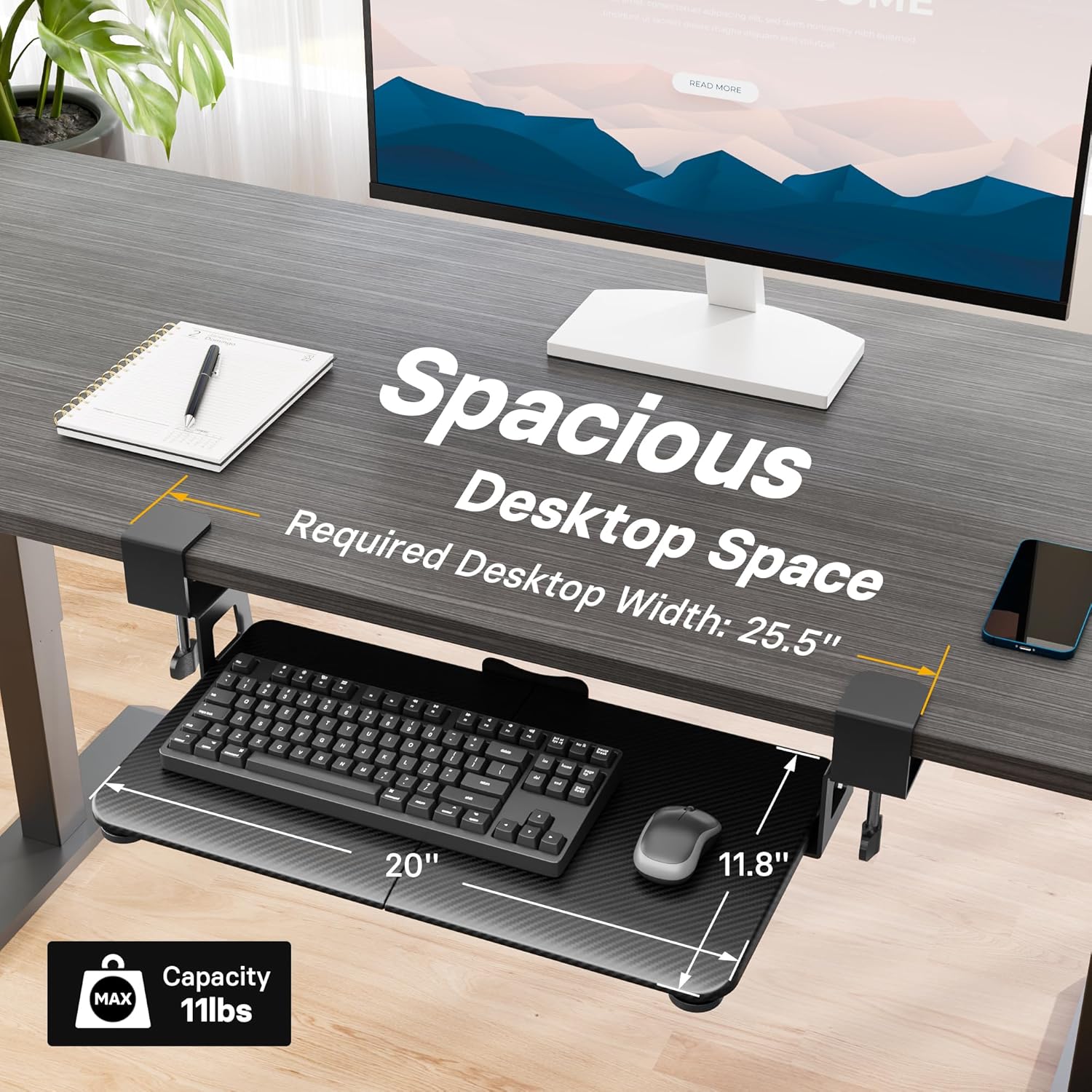 BONTEC KMT01 Under Desk Keyboard Tray, Pull-Out Keyboard & Mouse Platform with C-Clamp, 25.6 x 11.8 in Space-Saving Ergonomic Slide-Out Drawer, White 56 81YWUwIkyoL. AC SL1500 - northernschoolofshiatsu.co.uk